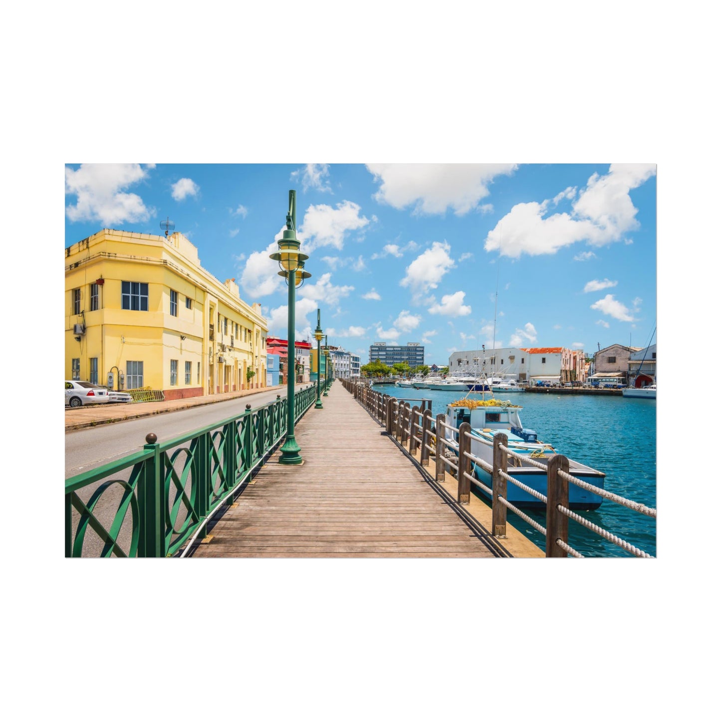 At the Promenade - Bridgetown, Barbados, Rolled Poster