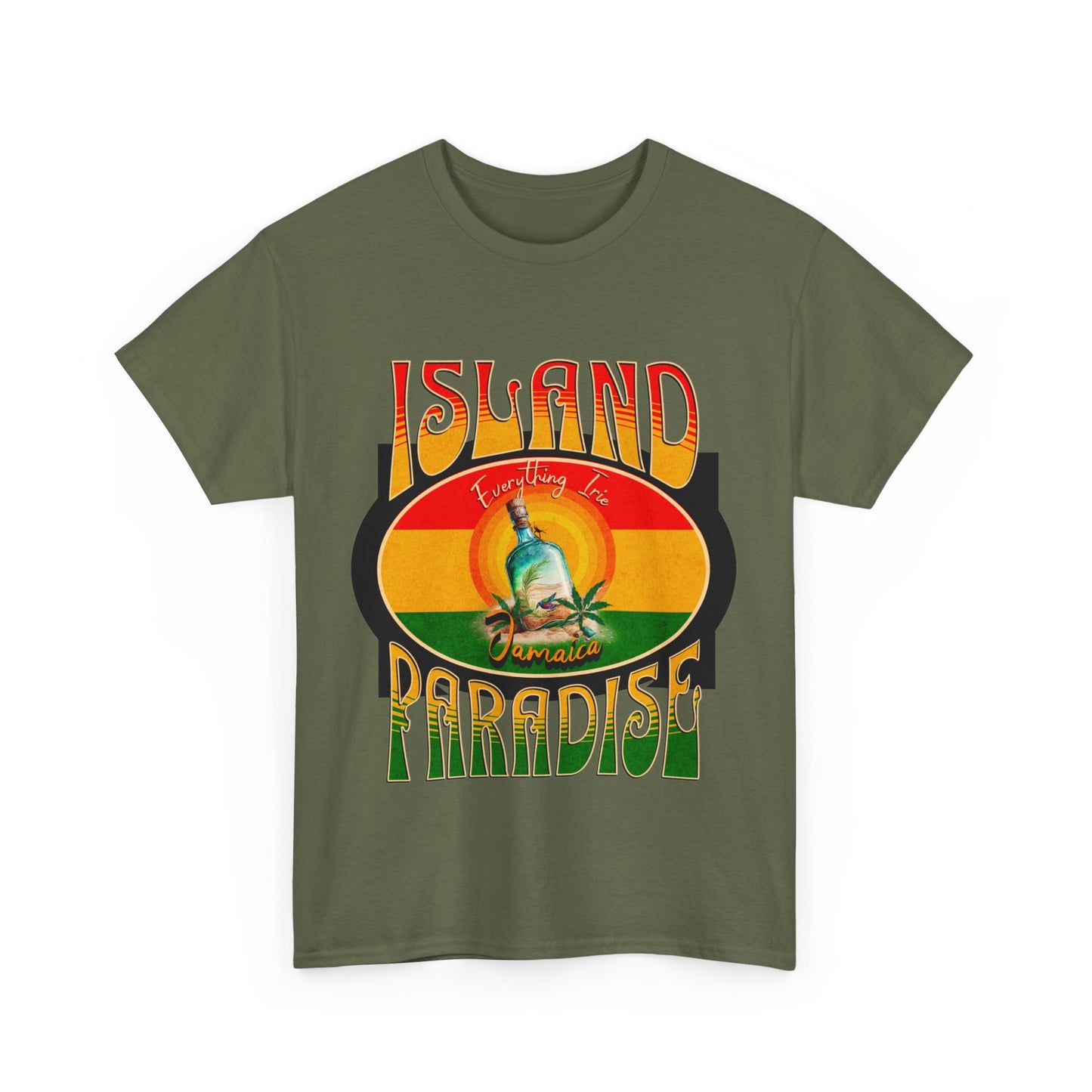 ISLAND PARADISE Heavy Cotton T-Shirt for Men, Women, Teens