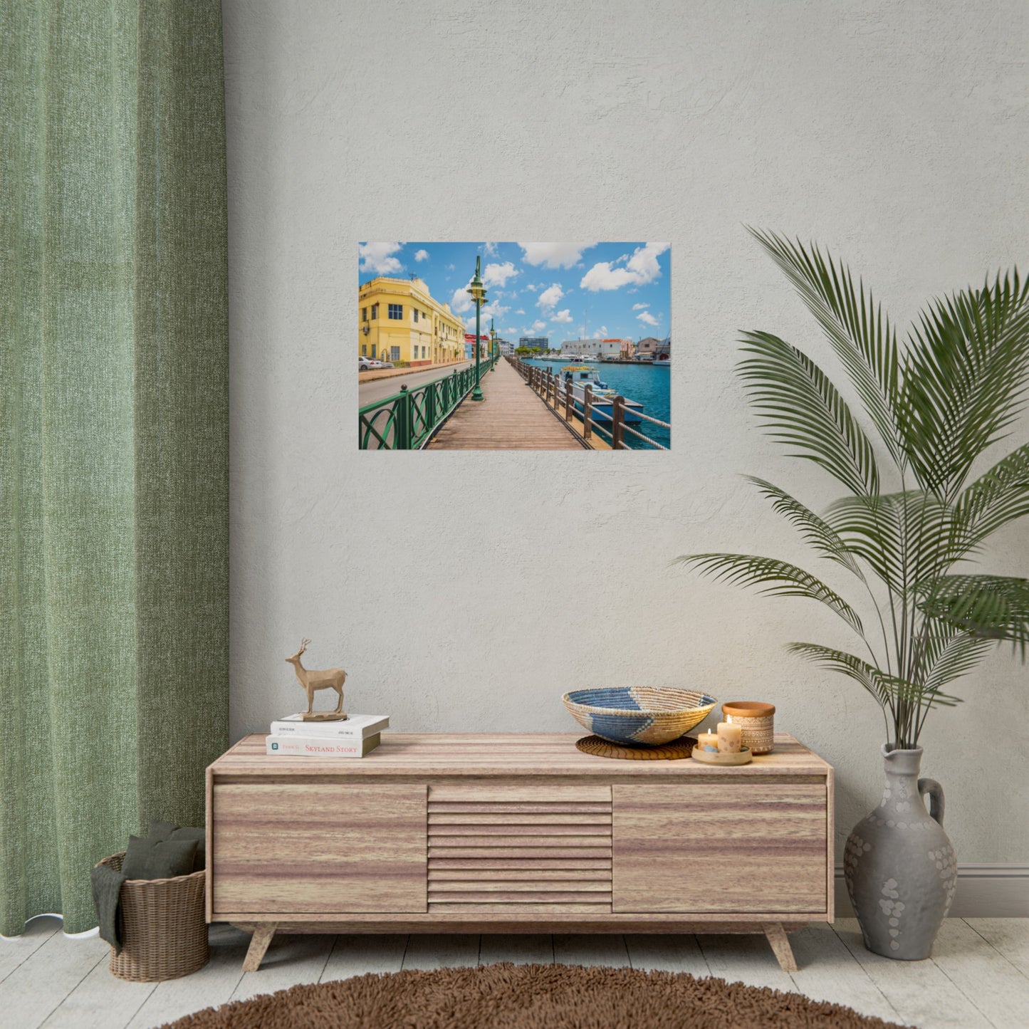 At the Promenade - Bridgetown, Barbados, Rolled Poster