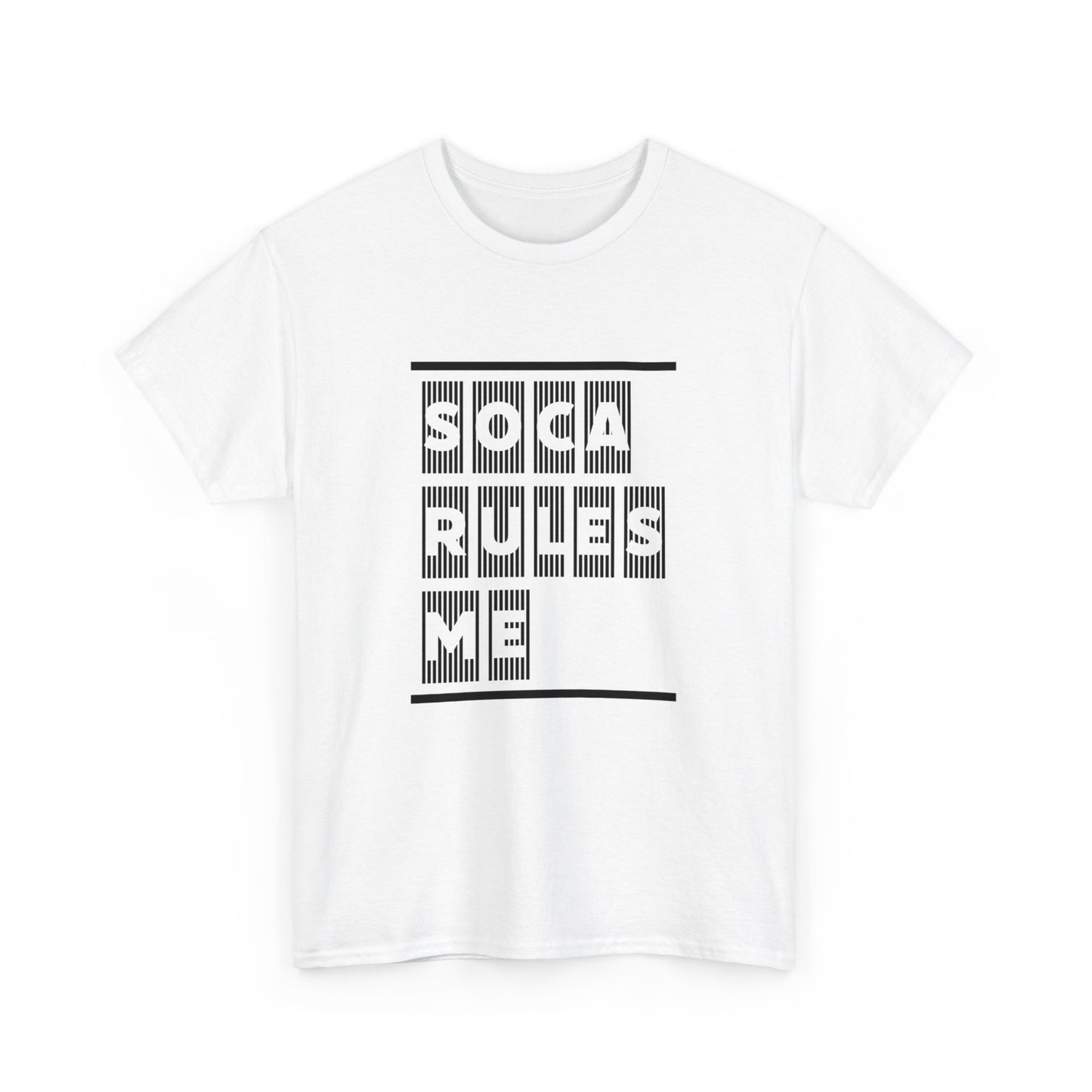 Soca Rules Me, heavy cotton t-shirt, men or women's wear, Caribbean vibes