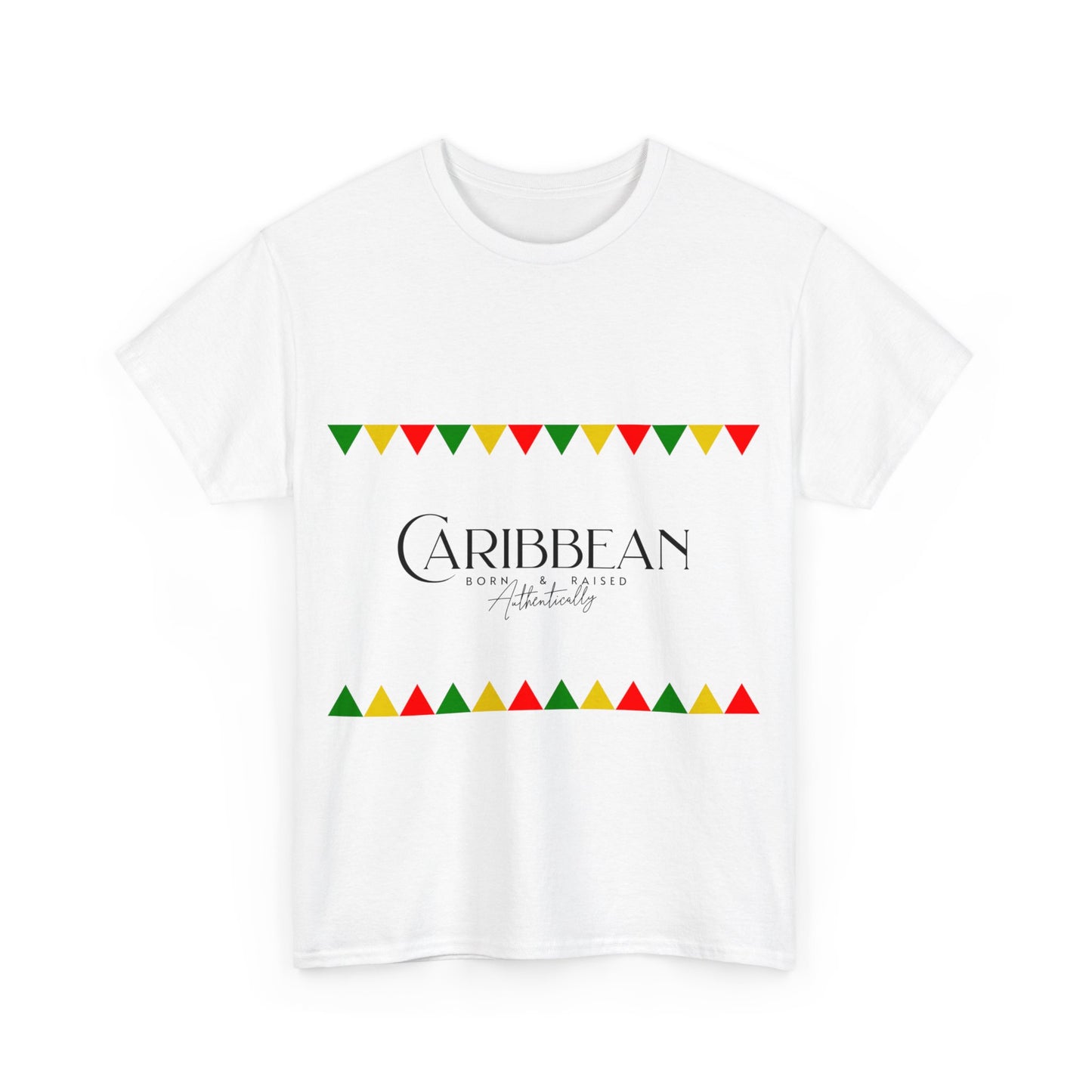 Caribbean Born & Raised - Unisex Heavy Cotton T-Shirt for Men, Women, Teens