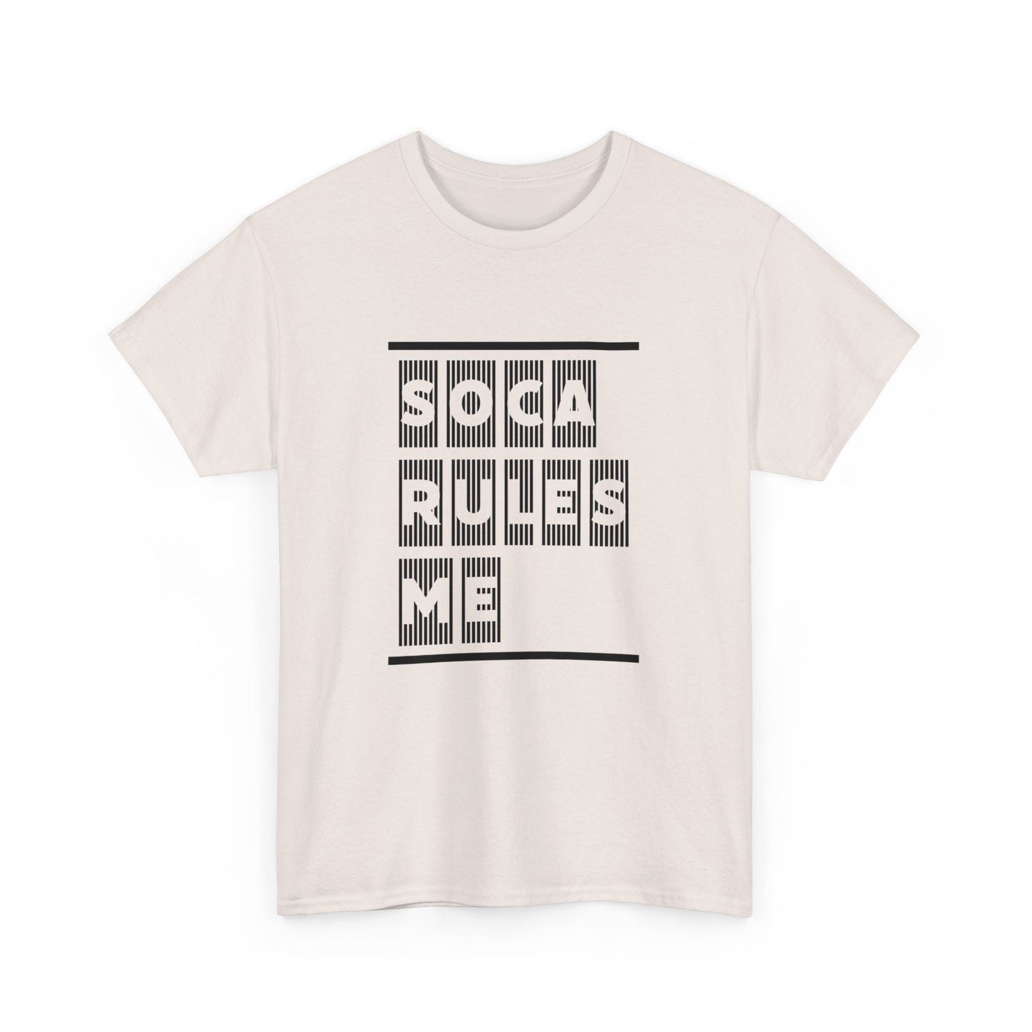 Soca Rules Me, heavy cotton t-shirt, men or women's wear, Caribbean vibes