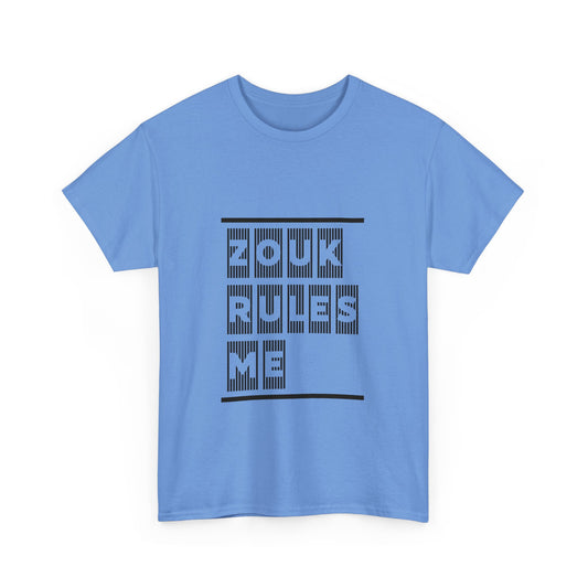 ZOUK RULES ME, Heavy Cotton T-Shirt, Men or Women's Wear, Caribbean Creole Vibes