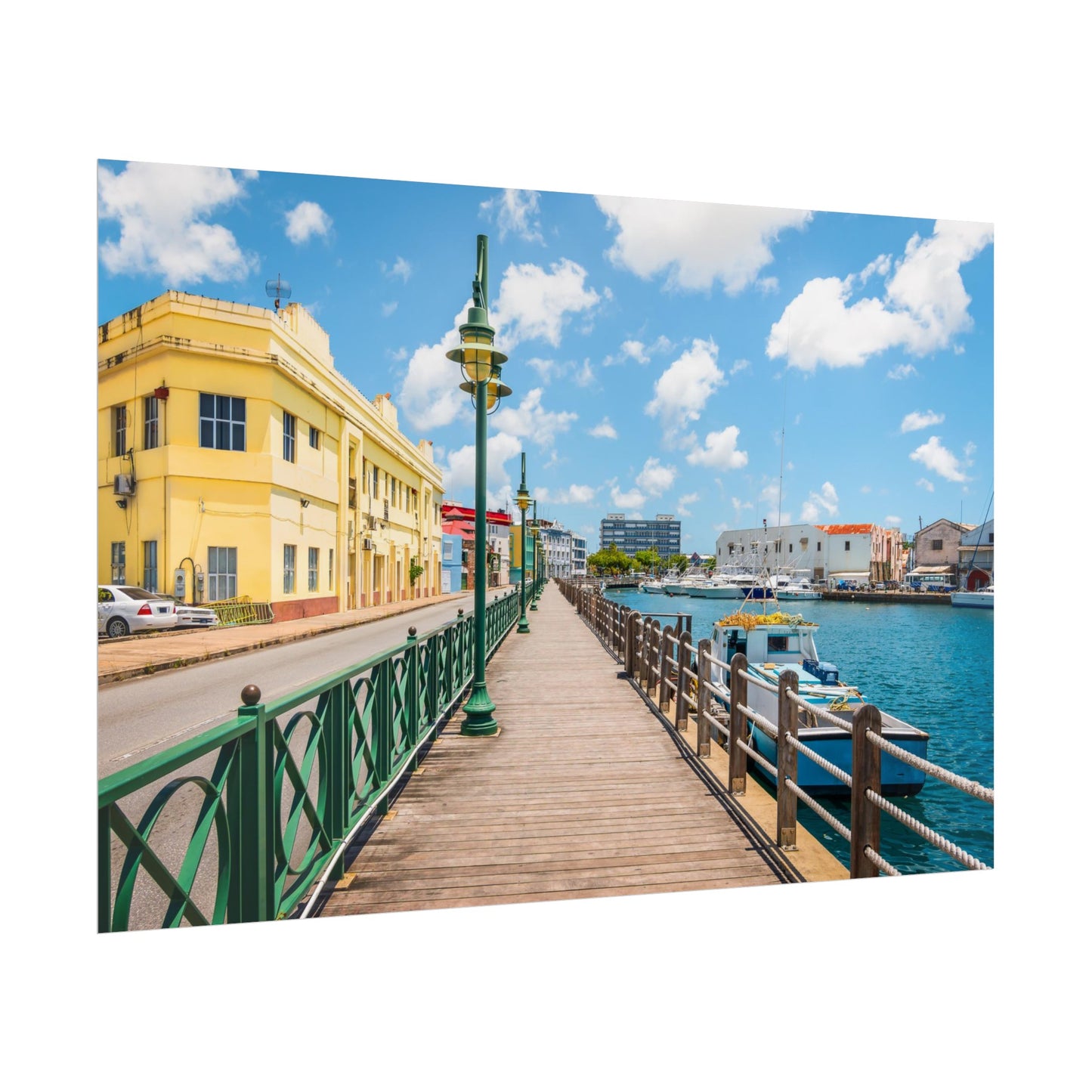 At the Promenade - Bridgetown, Barbados, Rolled Poster