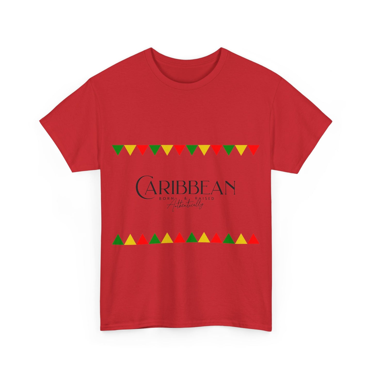Caribbean Born & Raised - Unisex Heavy Cotton T-Shirt for Men, Women, Teens