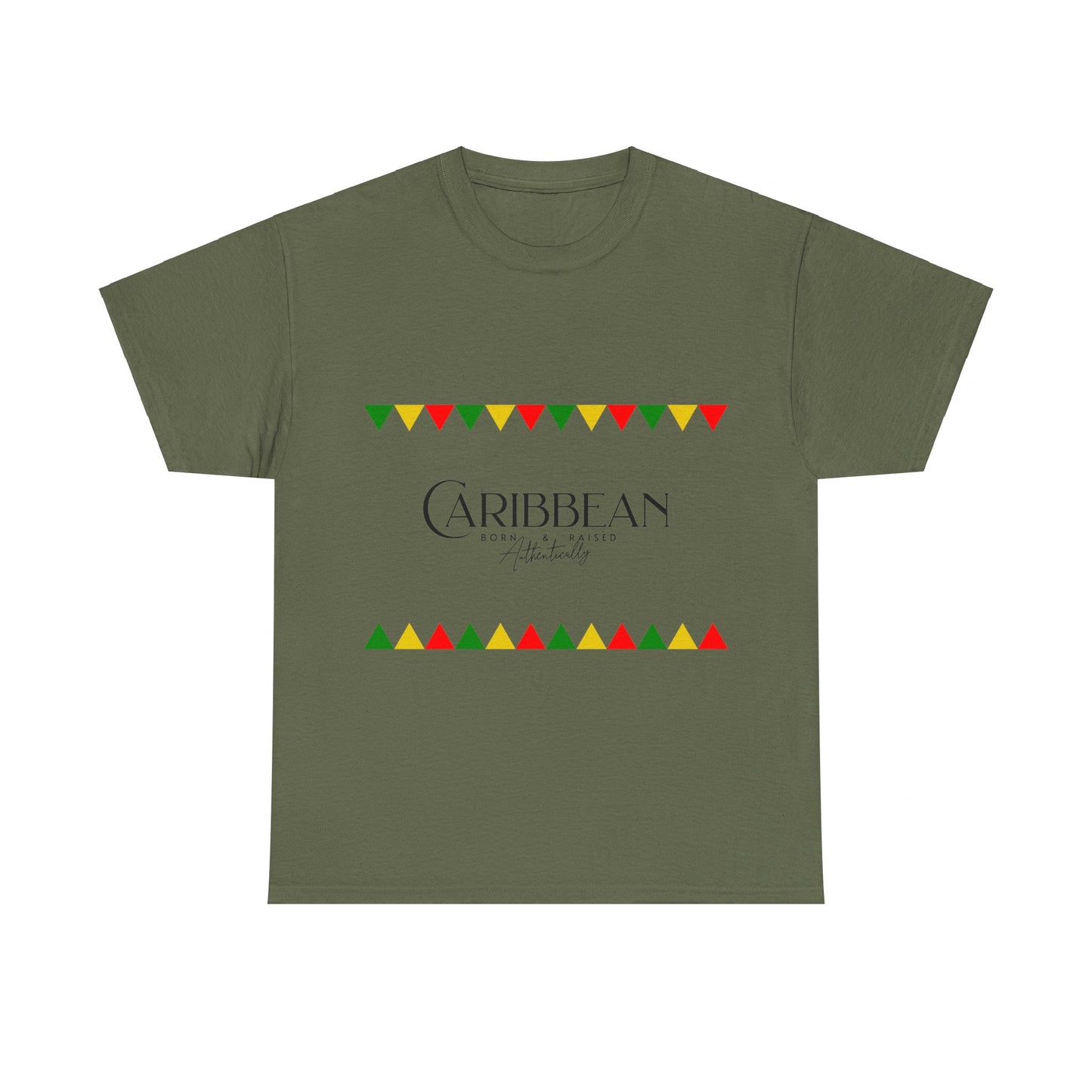 Caribbean Born & Raised - Unisex Heavy Cotton T-Shirt for Men, Women, Teens