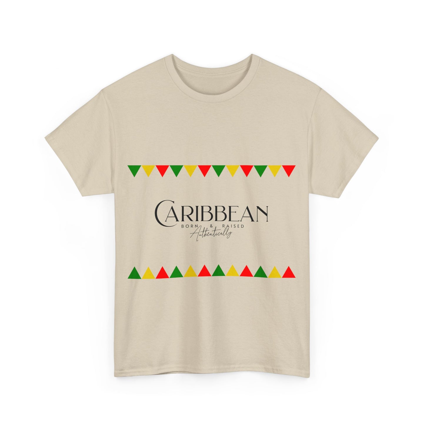 Caribbean Born & Raised - Unisex Heavy Cotton T-Shirt for Men, Women, Teens