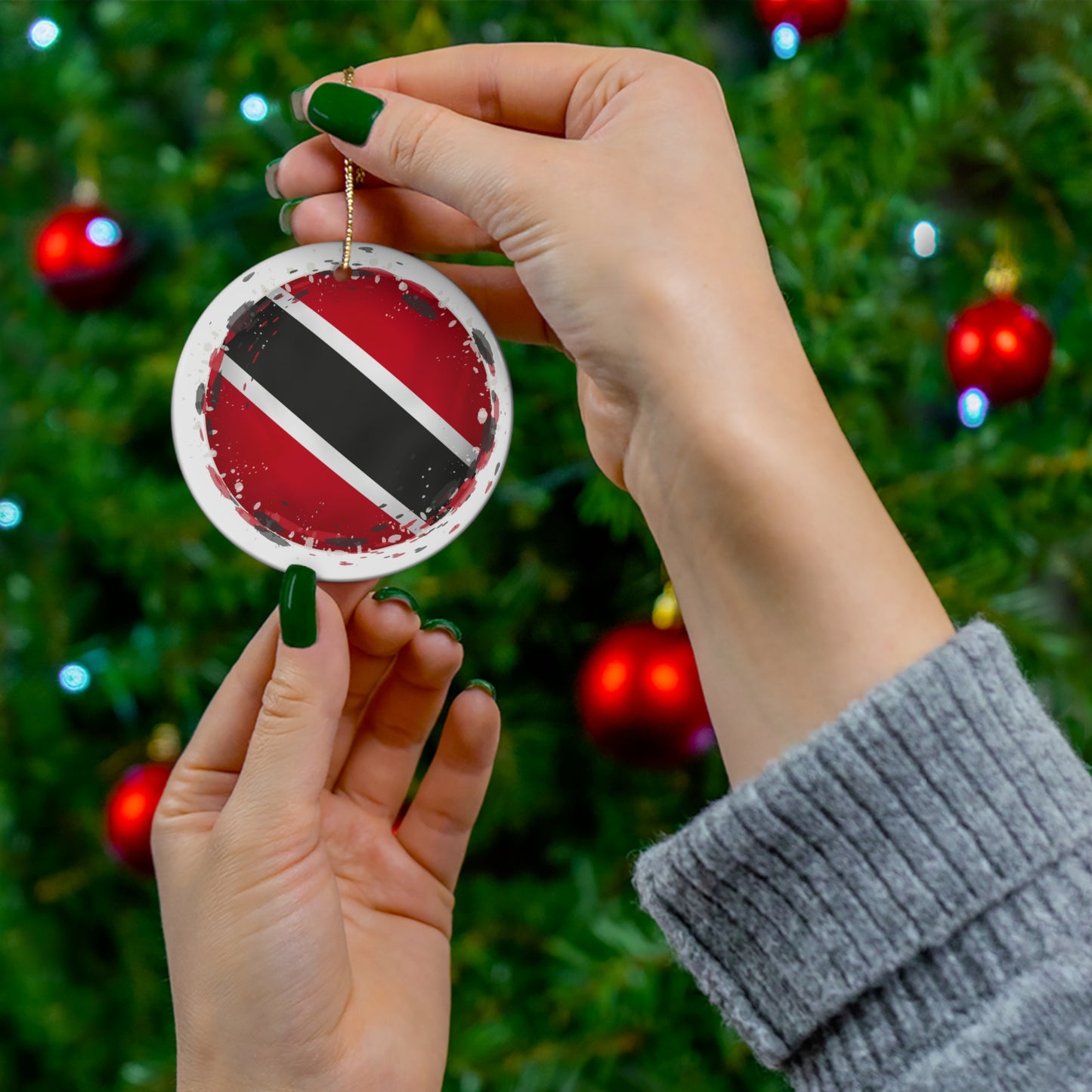 Caribbean Christmas, Custom Flag Ornaments, Country Flag Design