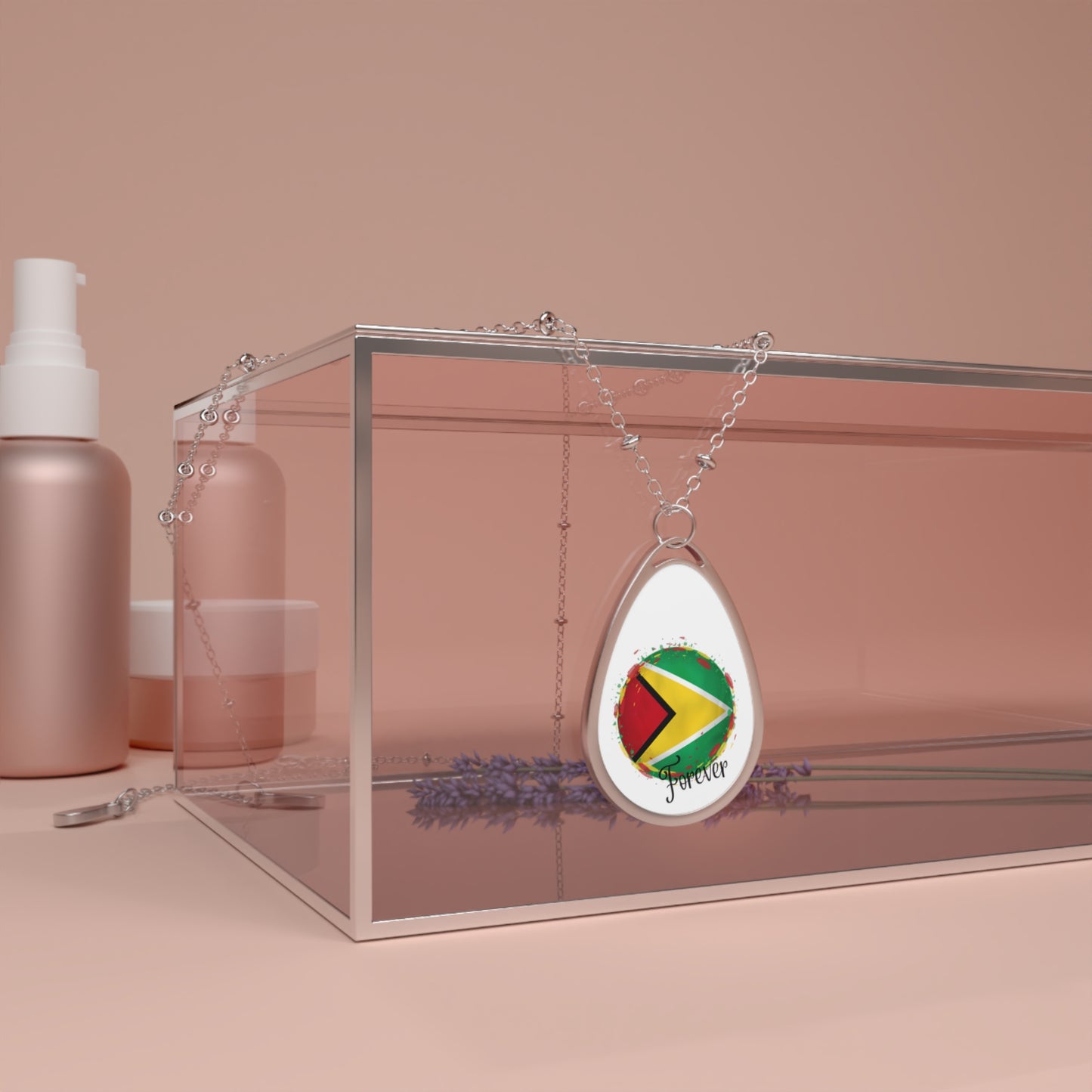 GUYANA Forever | Women's Oval Necklace | Caribbean Souvenir