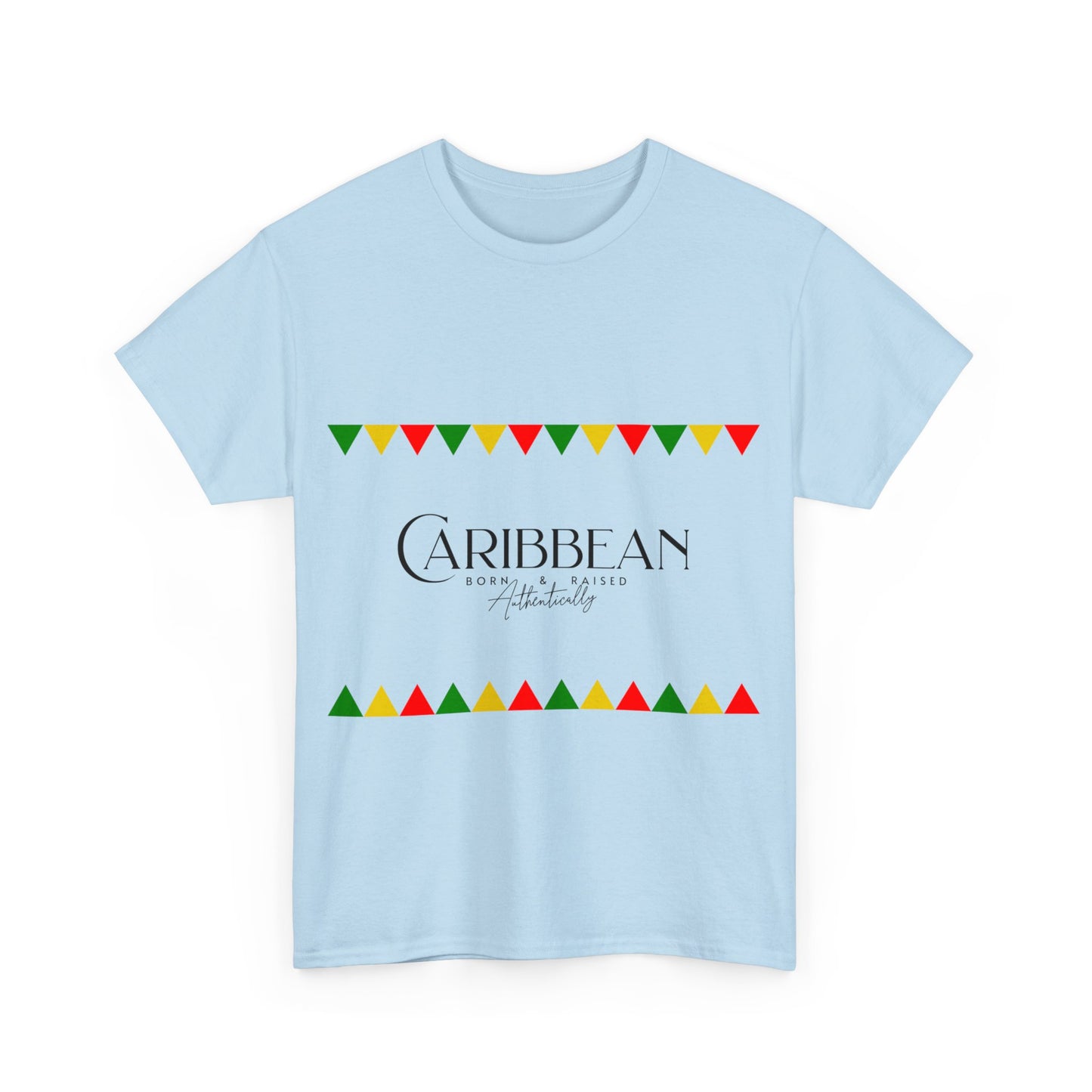 Caribbean Born & Raised - Unisex Heavy Cotton T-Shirt for Men, Women, Teens