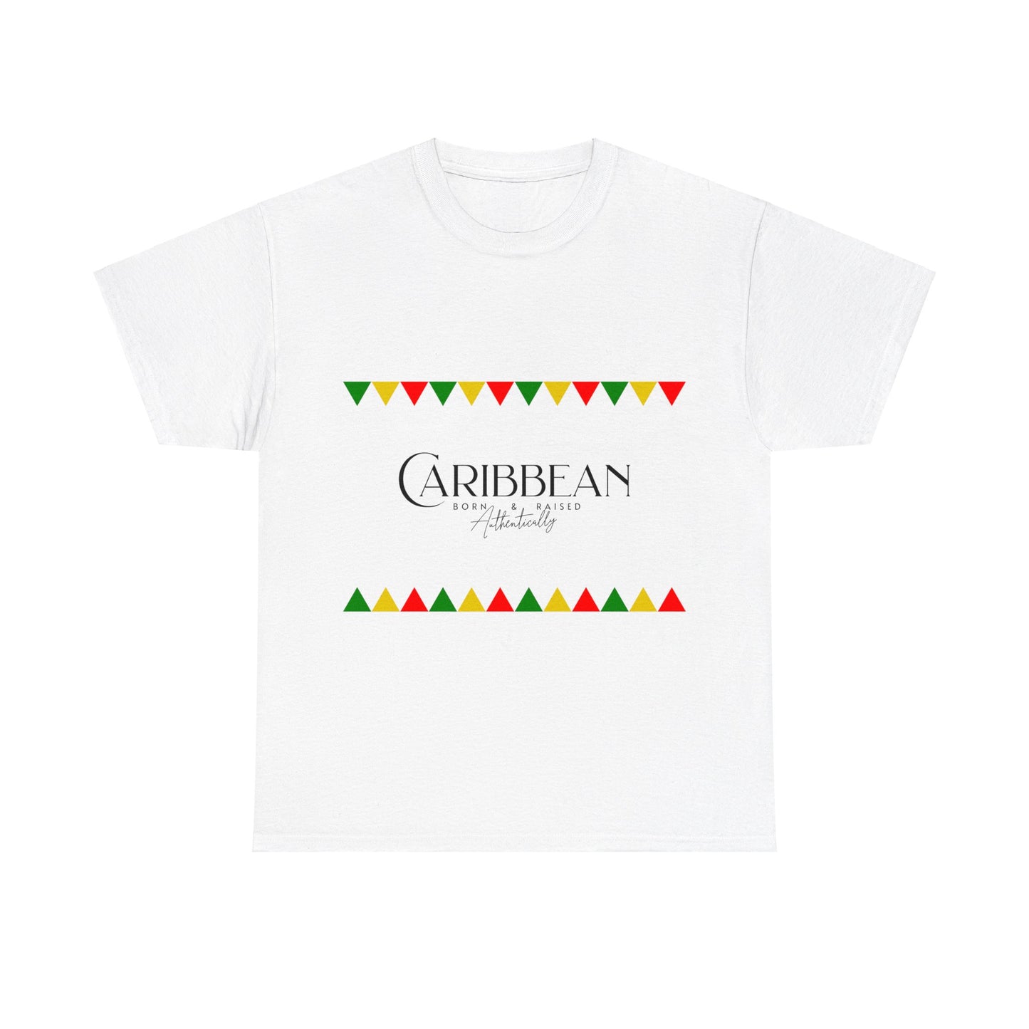 Caribbean Born & Raised - Unisex Heavy Cotton T-Shirt for Men, Women, Teens