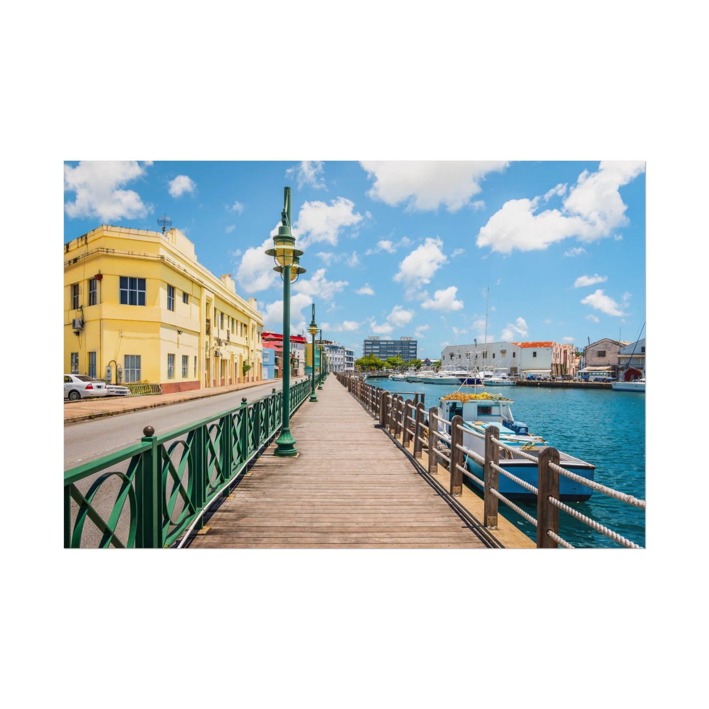 At the Promenade - Bridgetown, Barbados, Rolled Poster