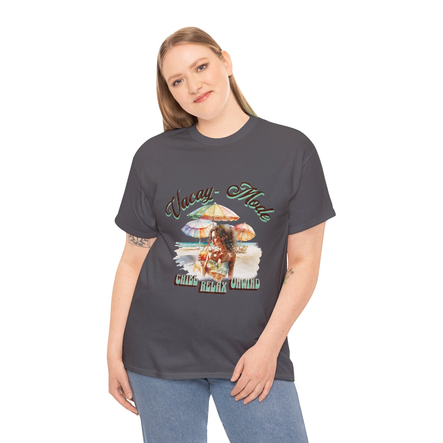 VACAY MODE Heavy Cotton T-Shirt for Men, Women, Teens