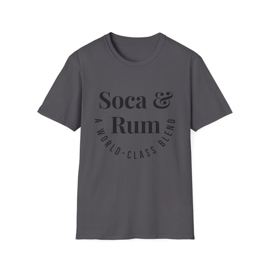 SOCA & RUM T-SHIRT | Men or Women | Caribbean Music | Slang | Party | Fete | Lime