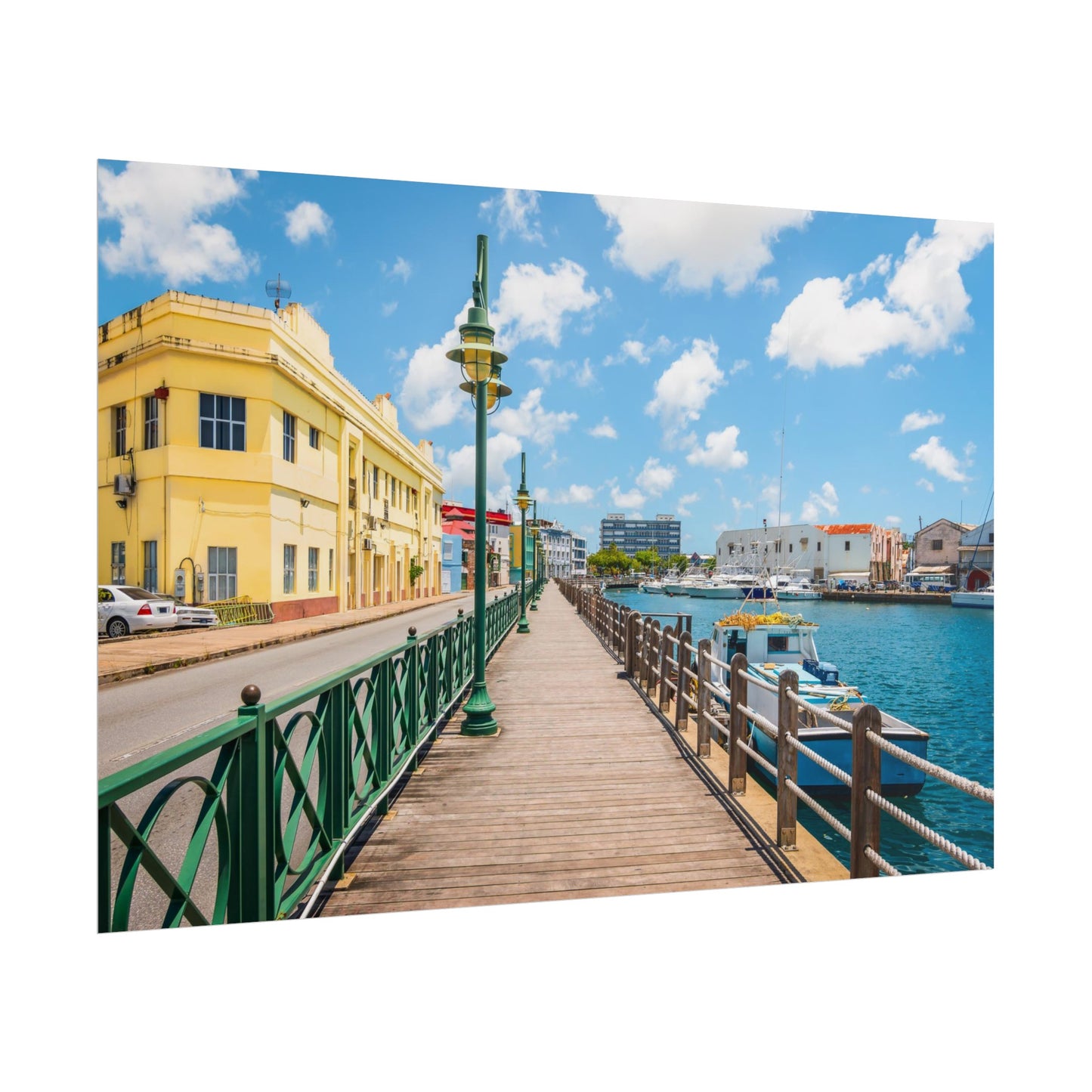 At the Promenade - Bridgetown, Barbados, Rolled Poster