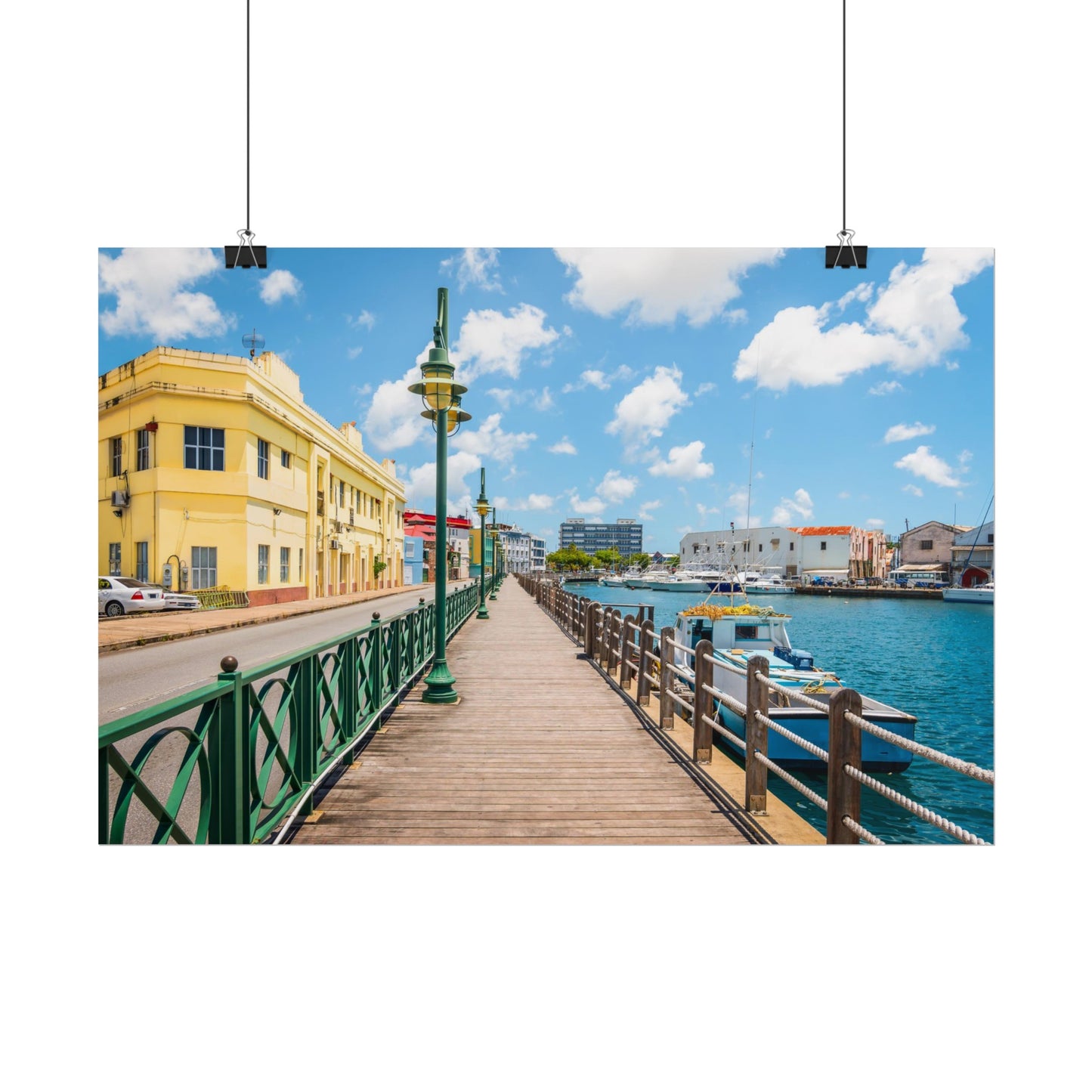 At the Promenade - Bridgetown, Barbados, Rolled Poster