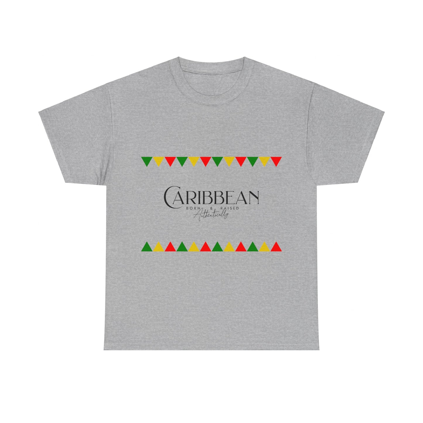 Caribbean Born & Raised - Unisex Heavy Cotton T-Shirt for Men, Women, Teens