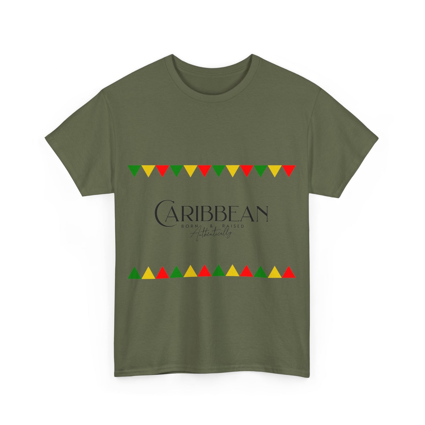 Caribbean Born & Raised - Unisex Heavy Cotton T-Shirt for Men, Women, Teens