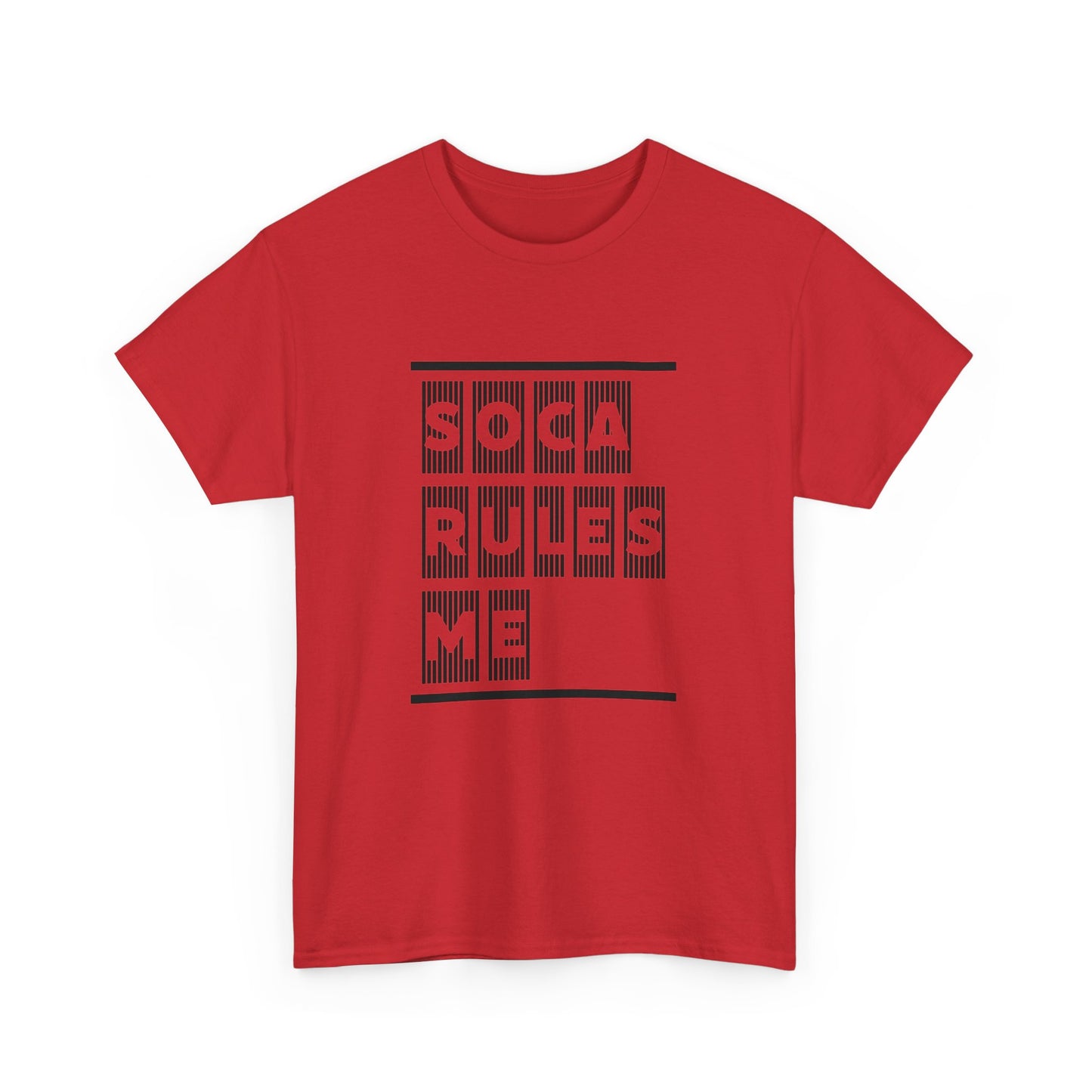 Soca Rules Me, heavy cotton t-shirt, men or women's wear, Caribbean vibes