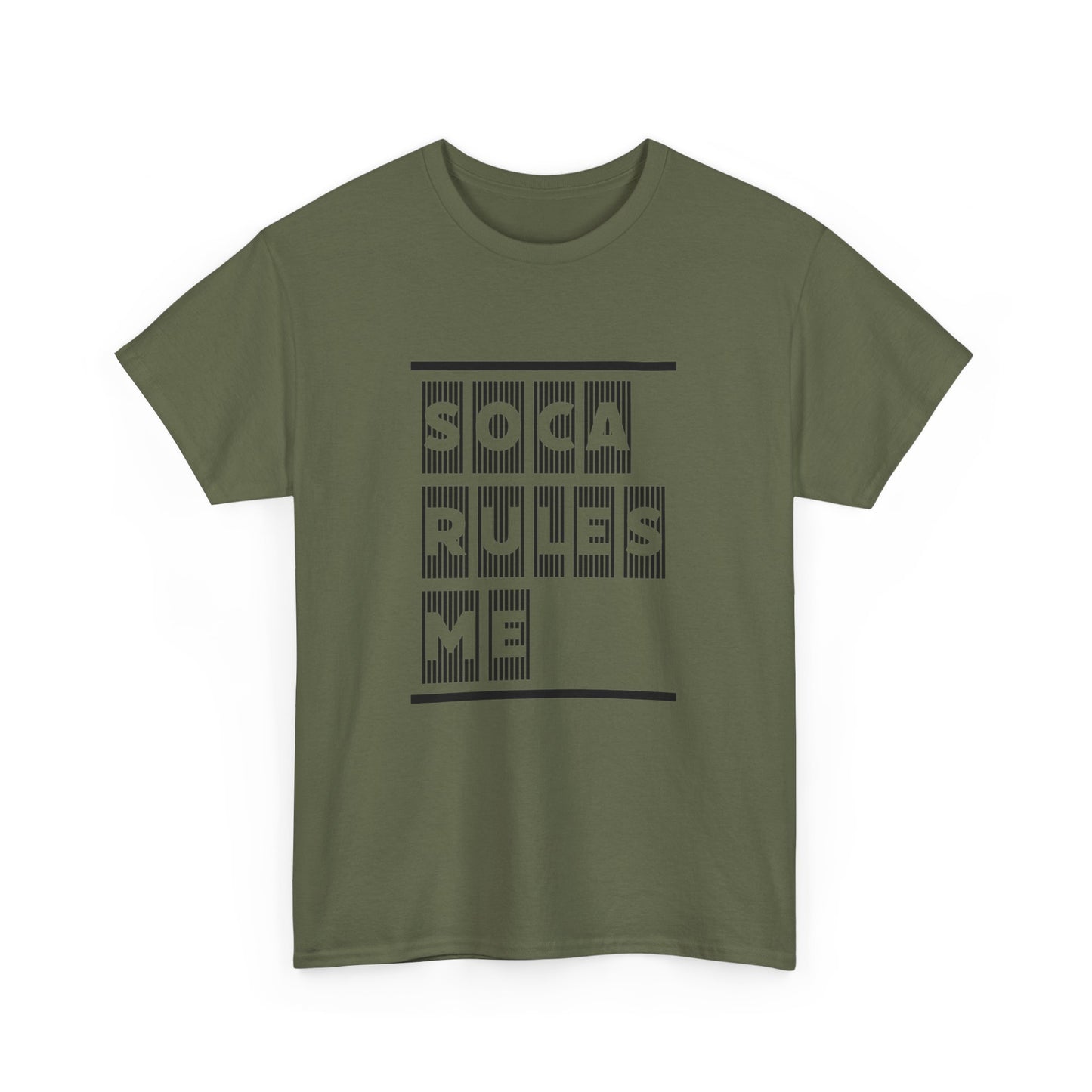 Soca Rules Me, heavy cotton t-shirt, men or women's wear, Caribbean vibes