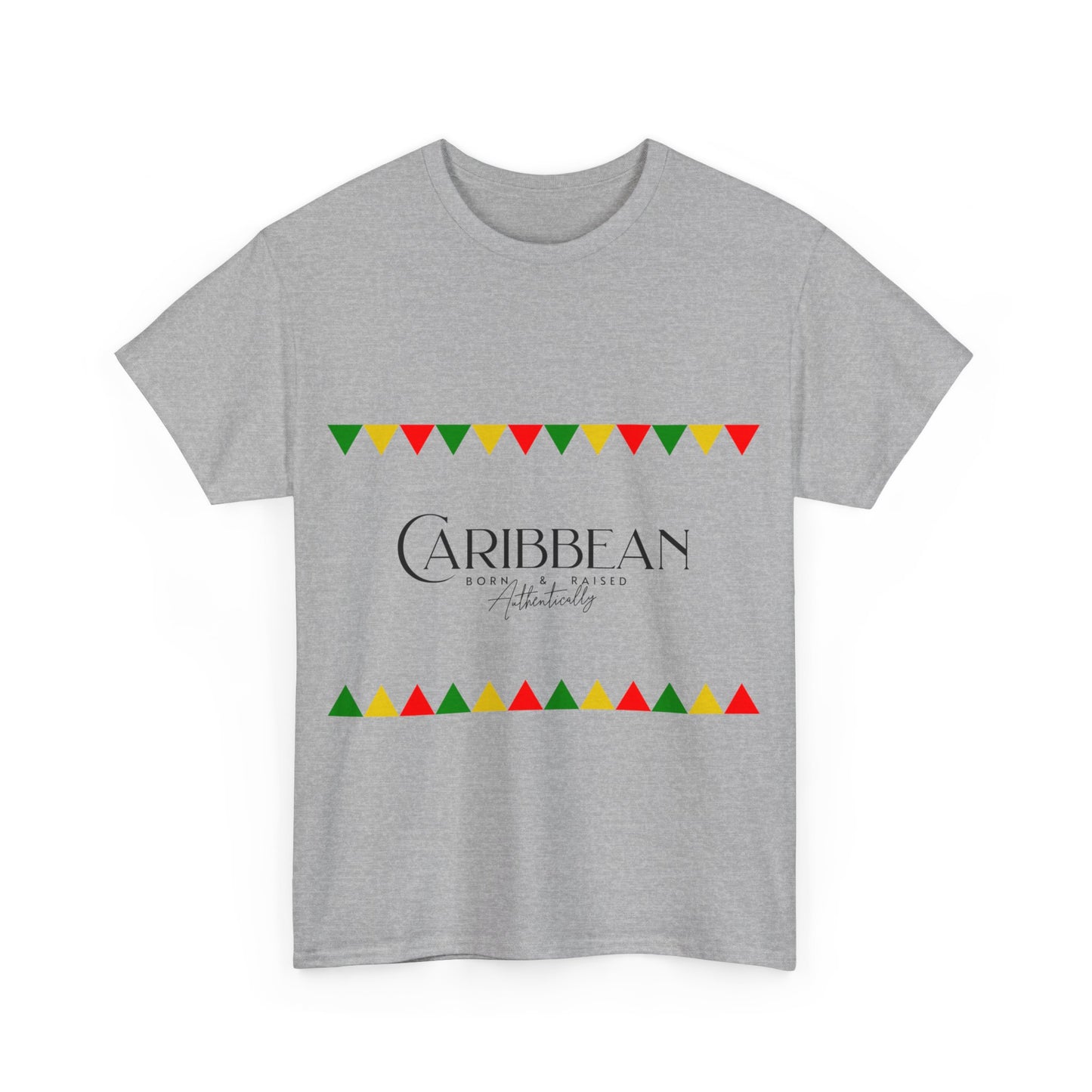 Caribbean Born & Raised - Unisex Heavy Cotton T-Shirt for Men, Women, Teens