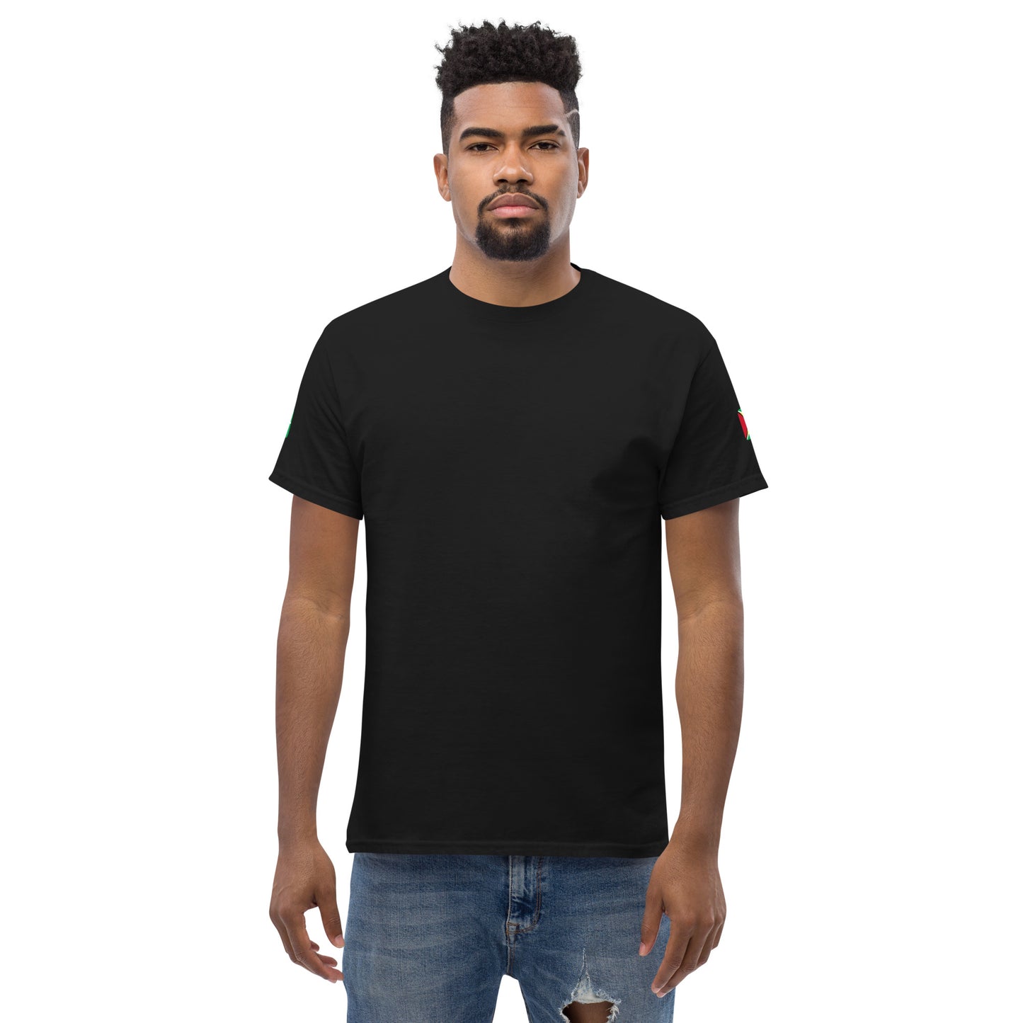 Guyana Forever - Unisex Classic Tee, Mini Flag on both Sleeves, Customizable Guyanese T-Shirt, Caribbean, West Indian, Sports, Cricket, Soccer, Football, Country Flag