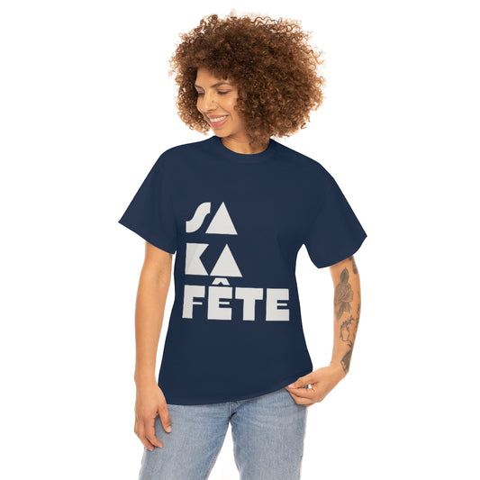 SA KA Fête WHITE - Unisex Heavy Cotton T-Shirt
