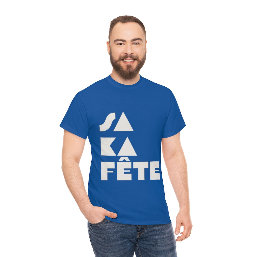 SA KA Fête WHITE - Unisex Heavy Cotton T-Shirt