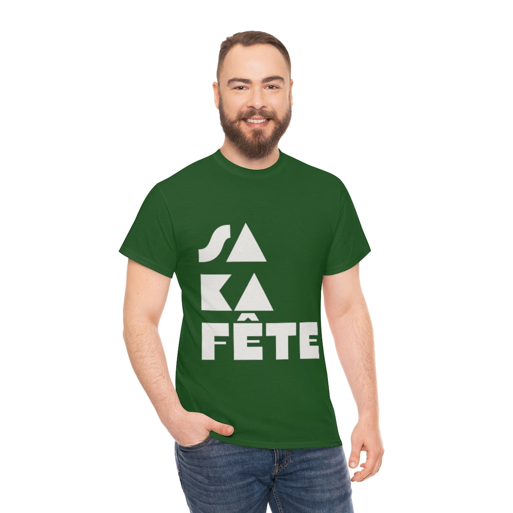 SA KA Fête WHITE - Unisex Heavy Cotton T-Shirt