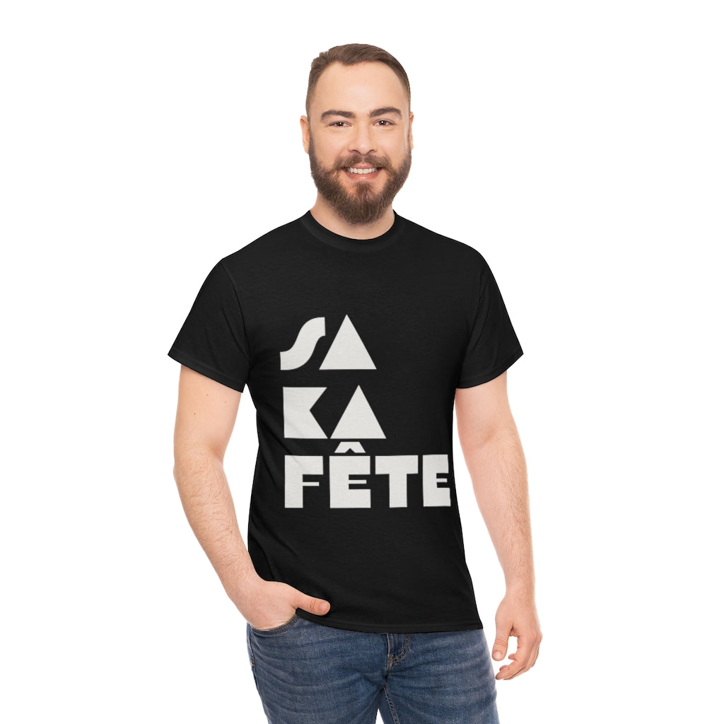 SA KA Fête WHITE - Unisex Heavy Cotton T-Shirt