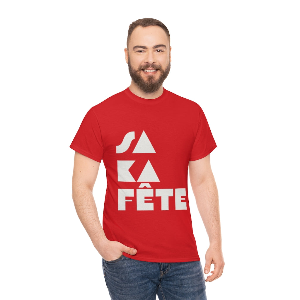 SA KA Fête WHITE - Unisex Heavy Cotton T-Shirt