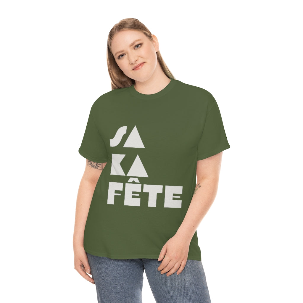 SA KA Fête WHITE - Unisex Heavy Cotton T-Shirt