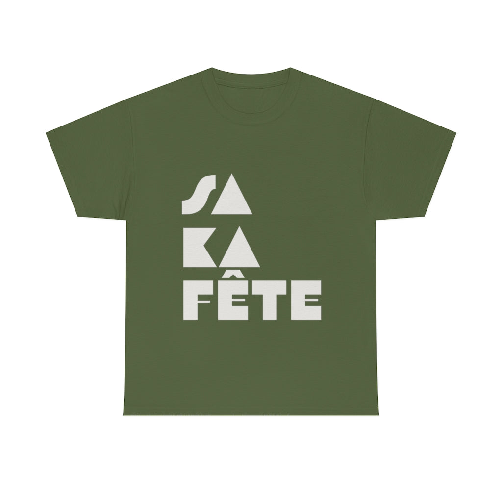 SA KA Fête WHITE - Unisex Heavy Cotton T-Shirt