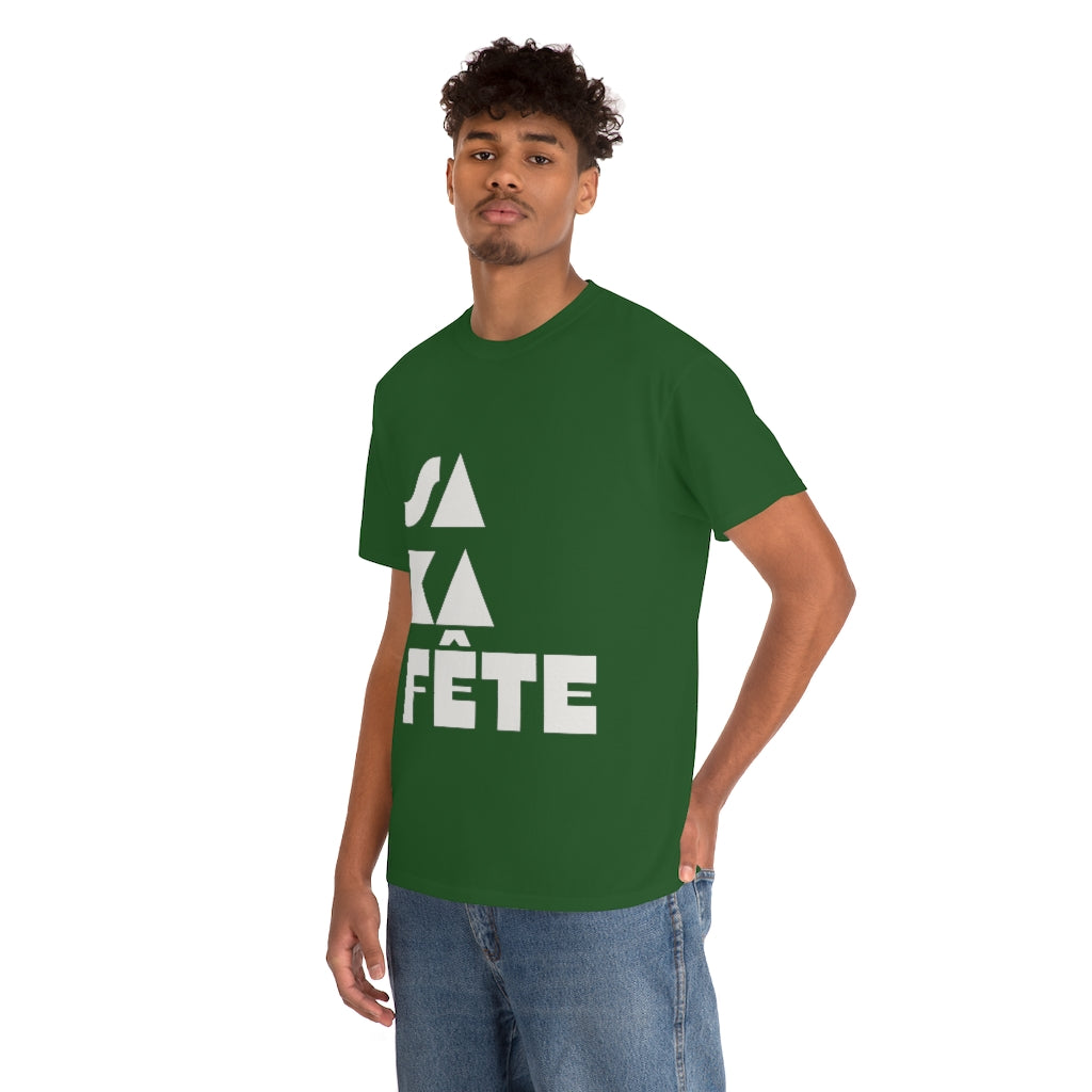 SA KA Fête WHITE - Unisex Heavy Cotton T-Shirt