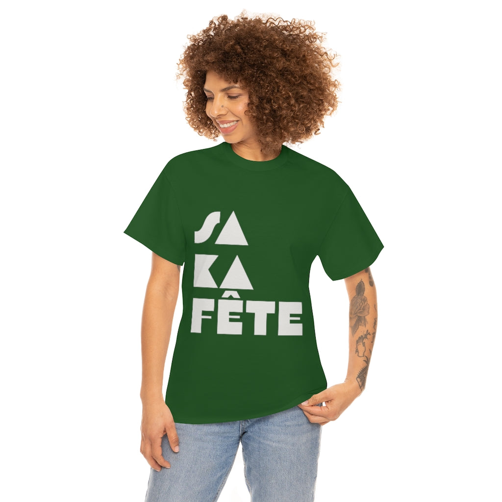 SA KA Fête WHITE - Unisex Heavy Cotton T-Shirt