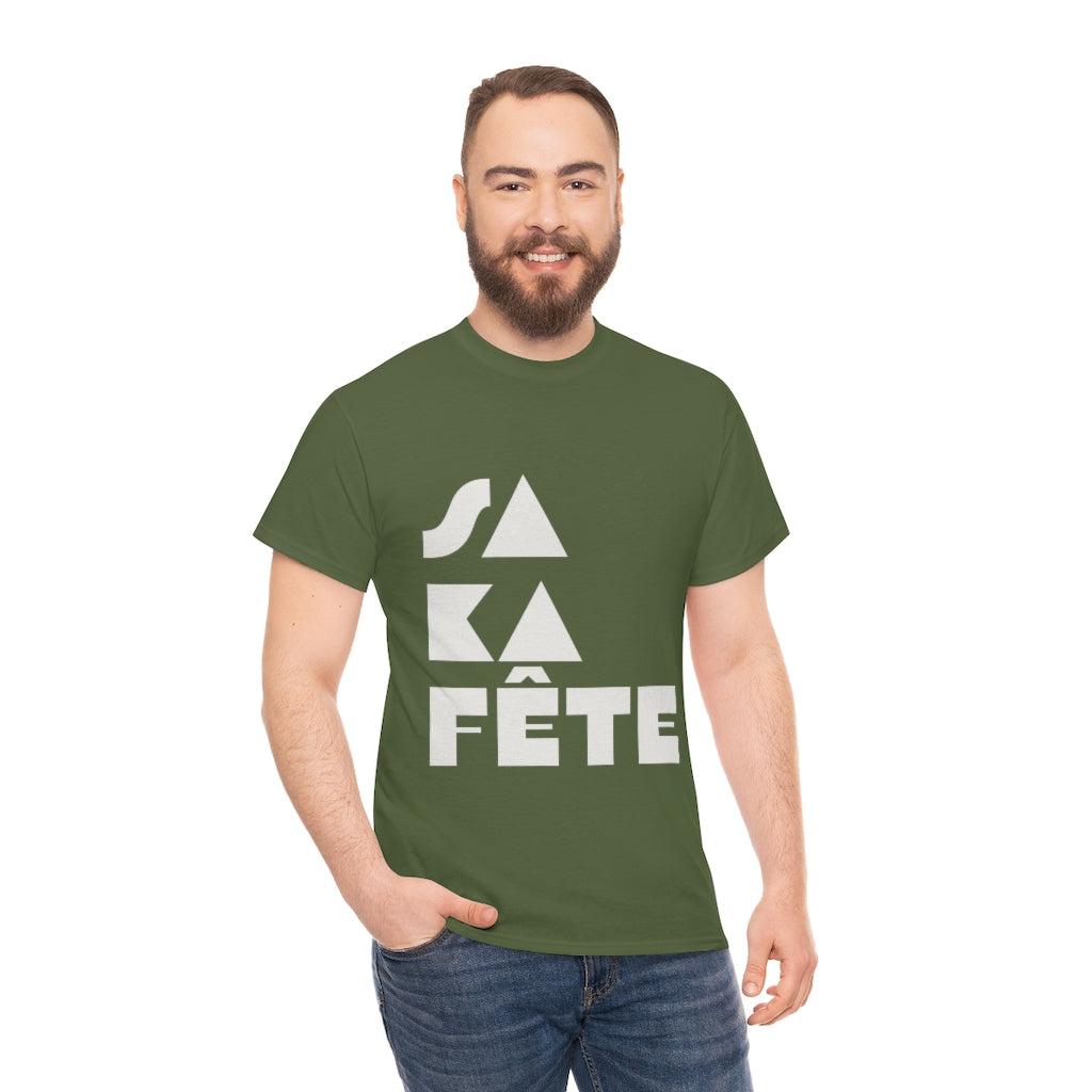 SA KA Fête WHITE - Unisex Heavy Cotton T-Shirt