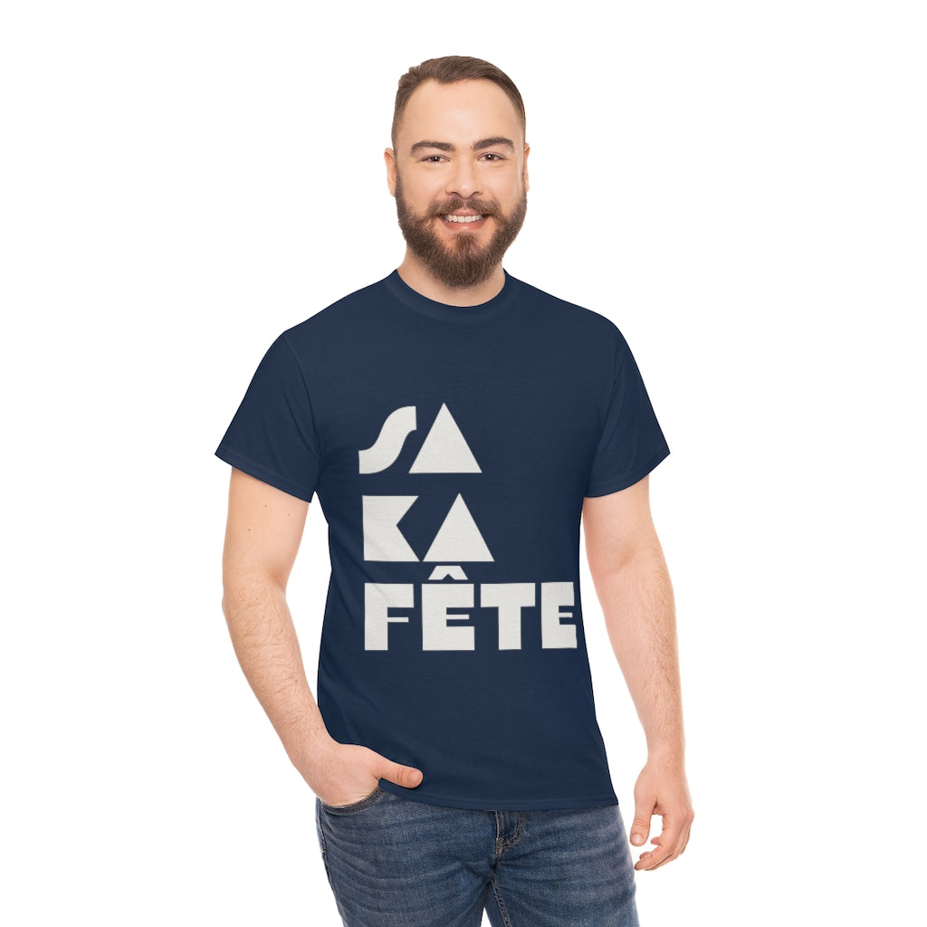 SA KA Fête WHITE - Unisex Heavy Cotton T-Shirt