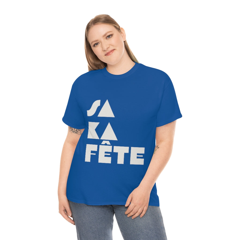 SA KA Fête WHITE - Unisex Heavy Cotton T-Shirt