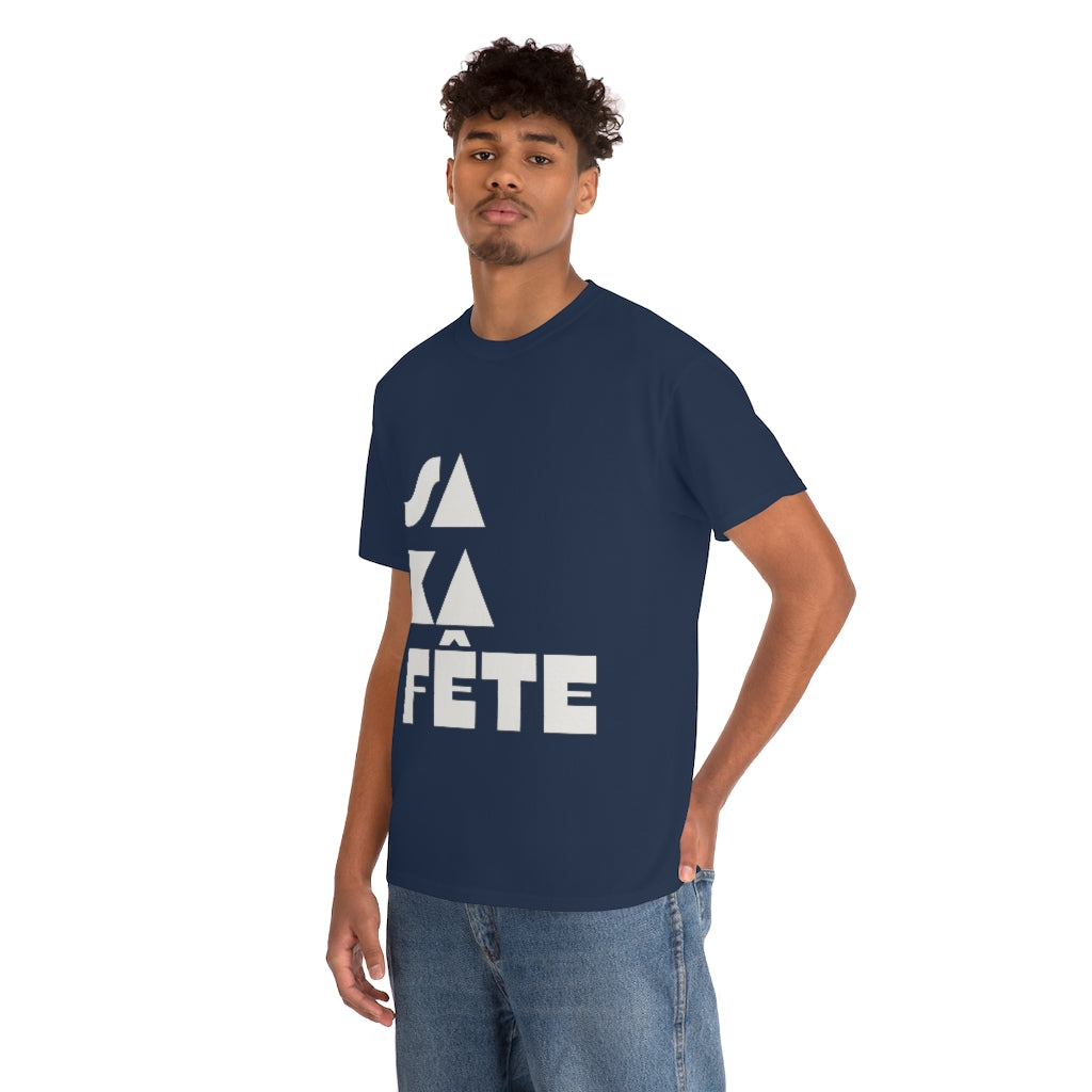 SA KA Fête WHITE - Unisex Heavy Cotton T-Shirt