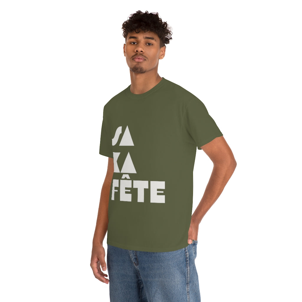 SA KA Fête WHITE - Unisex Heavy Cotton T-Shirt