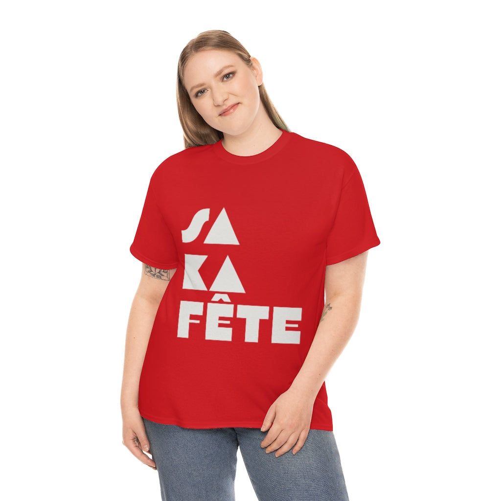 SA KA Fête WHITE - Unisex Heavy Cotton T-Shirt
