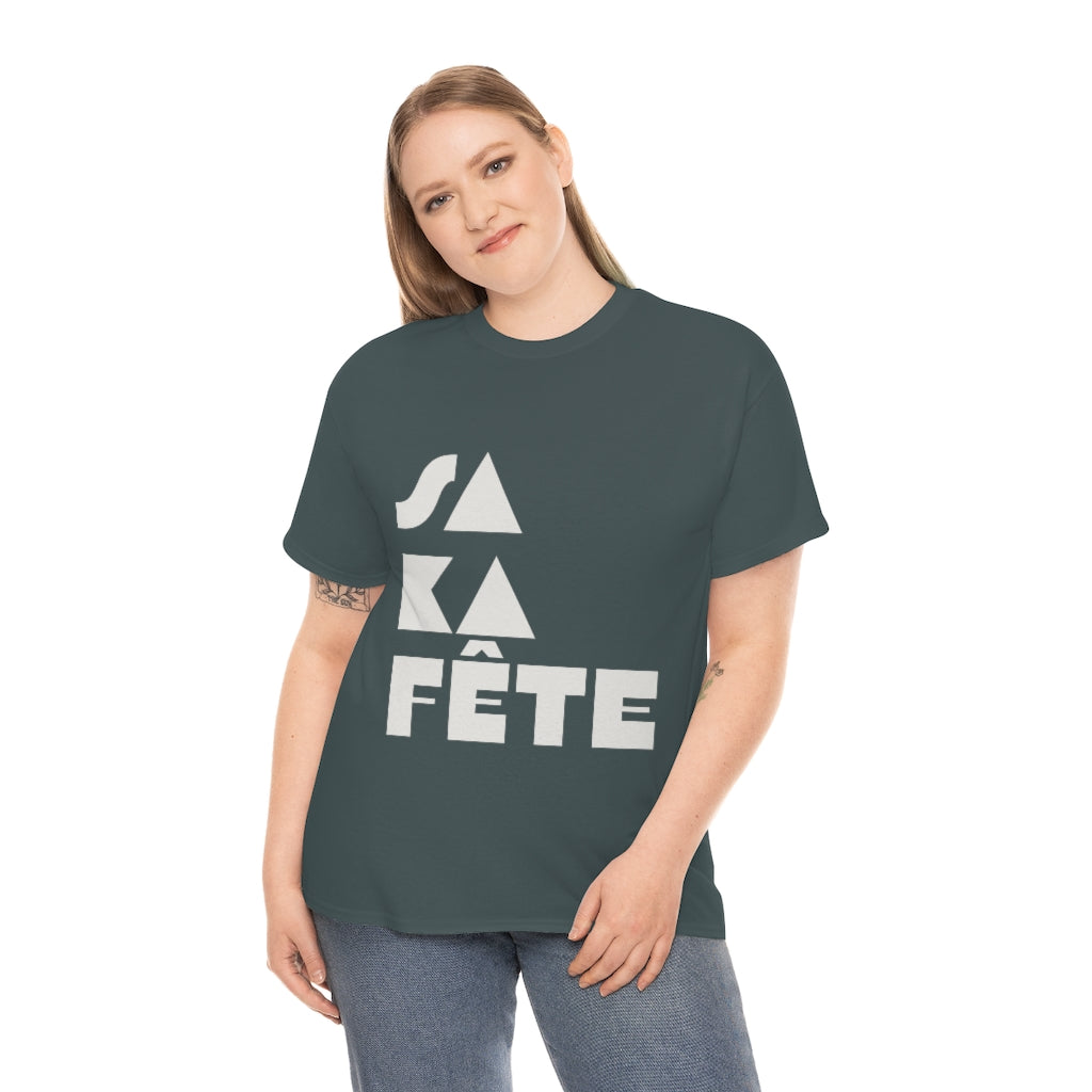 SA KA Fête WHITE - Unisex Heavy Cotton T-Shirt