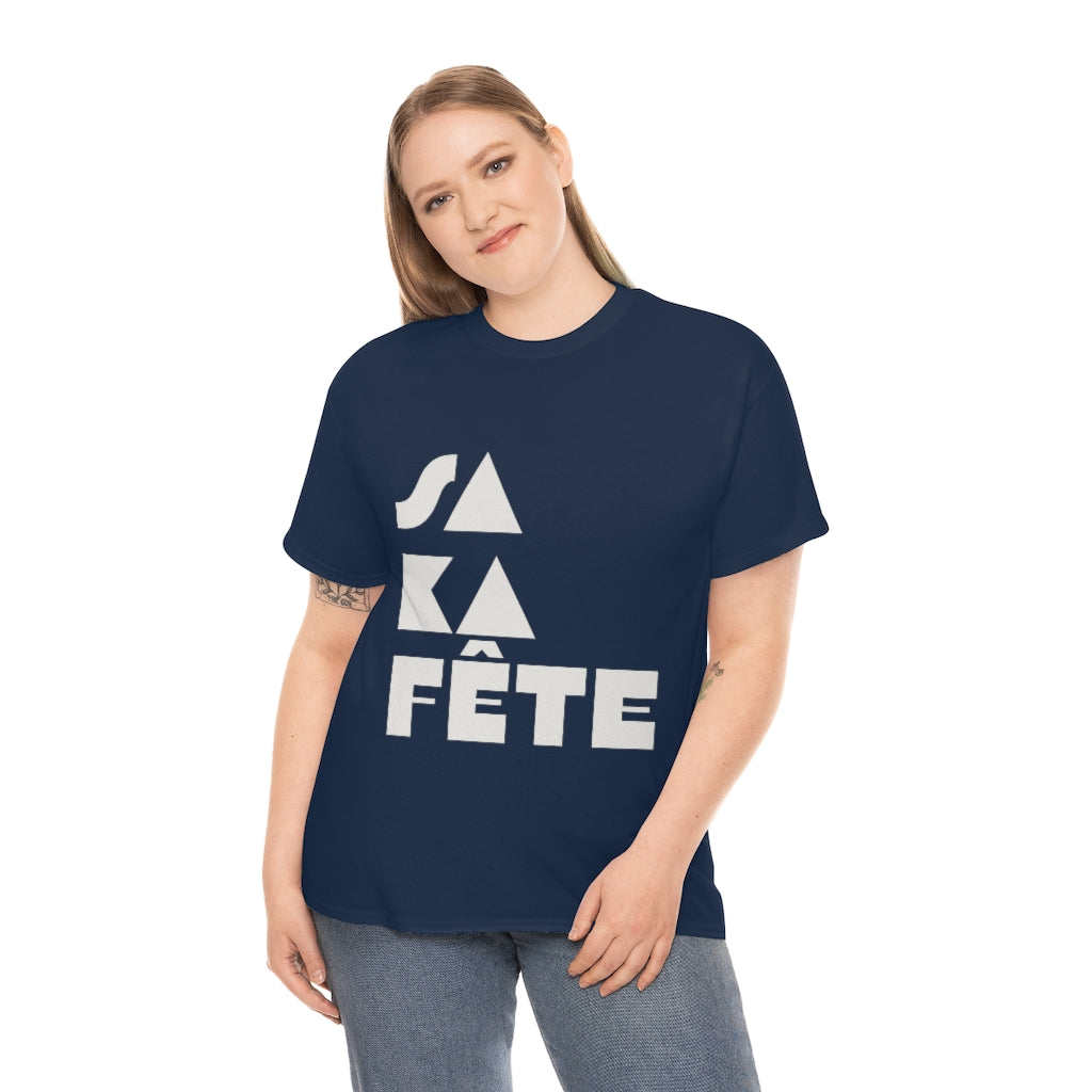 SA KA Fête WHITE - Unisex Heavy Cotton T-Shirt