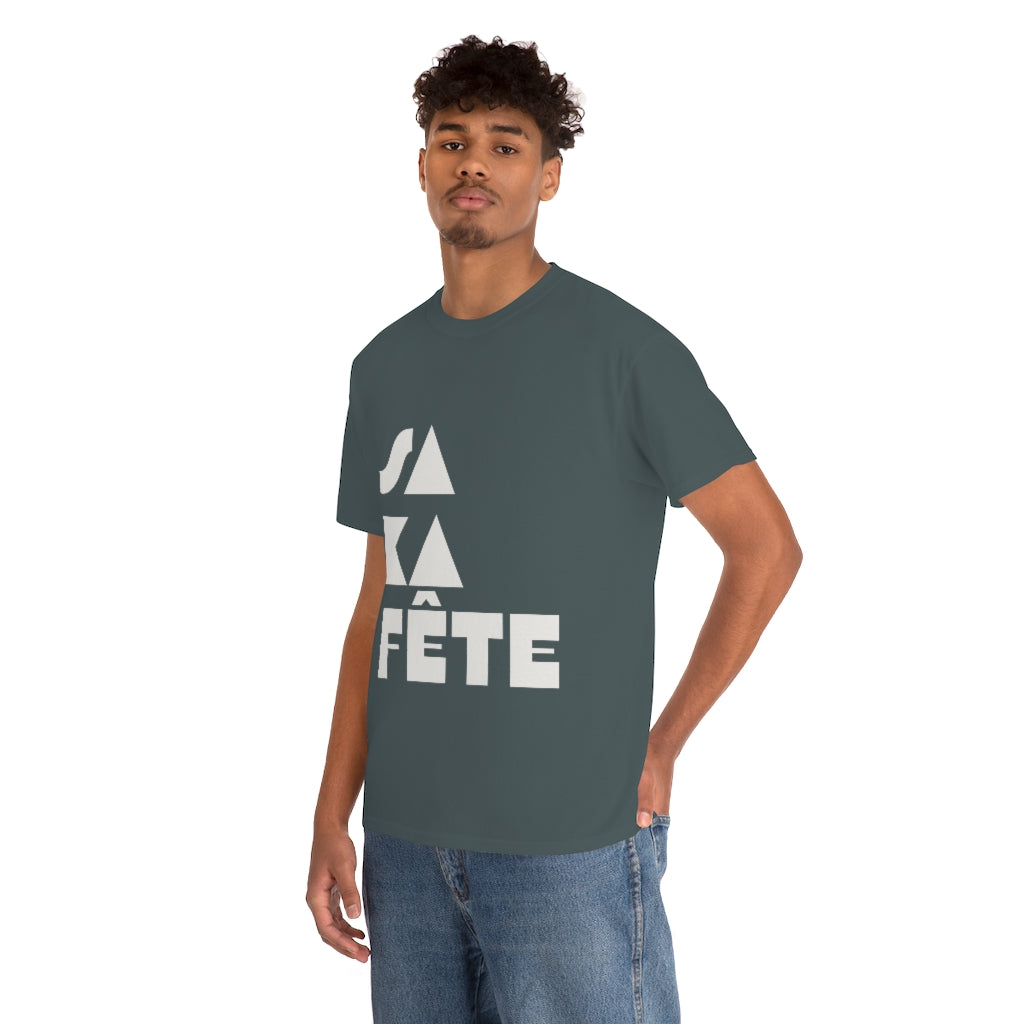 SA KA Fête WHITE - Unisex Heavy Cotton T-Shirt