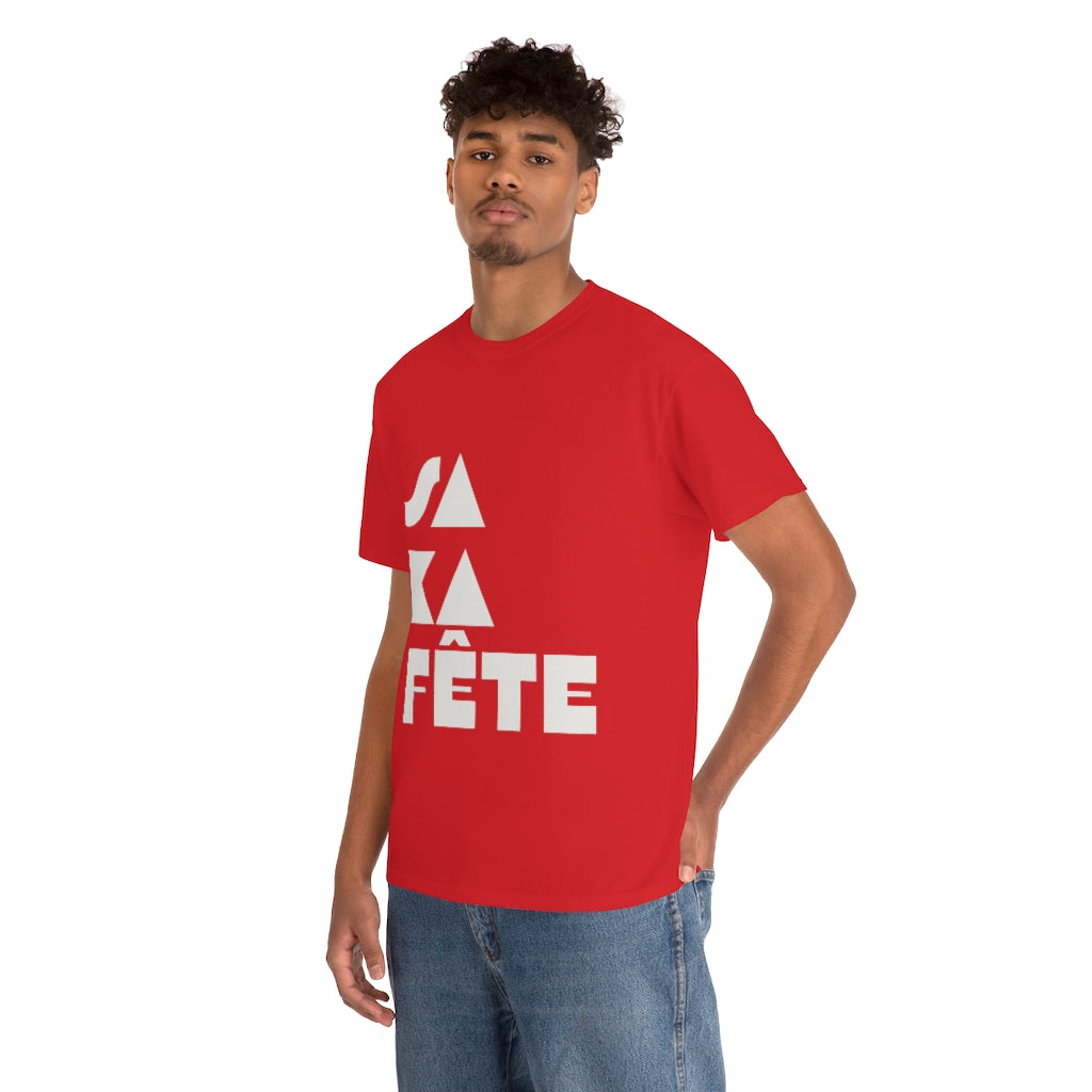 SA KA Fête WHITE - Unisex Heavy Cotton T-Shirt
