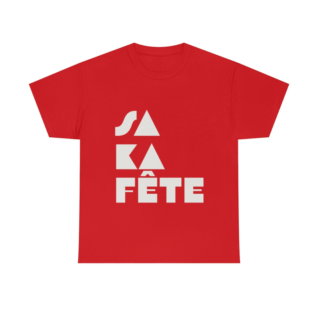 SA KA Fête WHITE - Unisex Heavy Cotton T-Shirt
