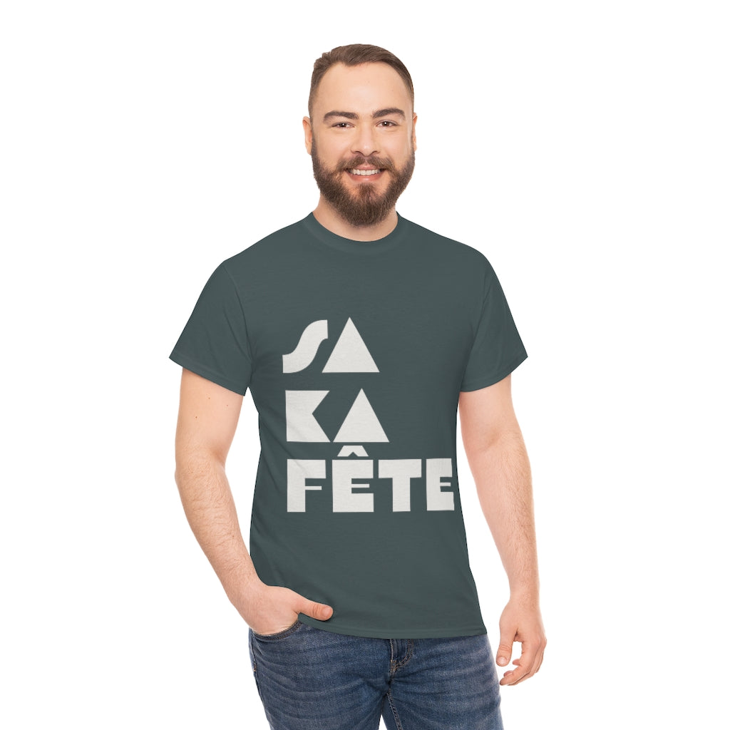 SA KA Fête WHITE - Unisex Heavy Cotton T-Shirt