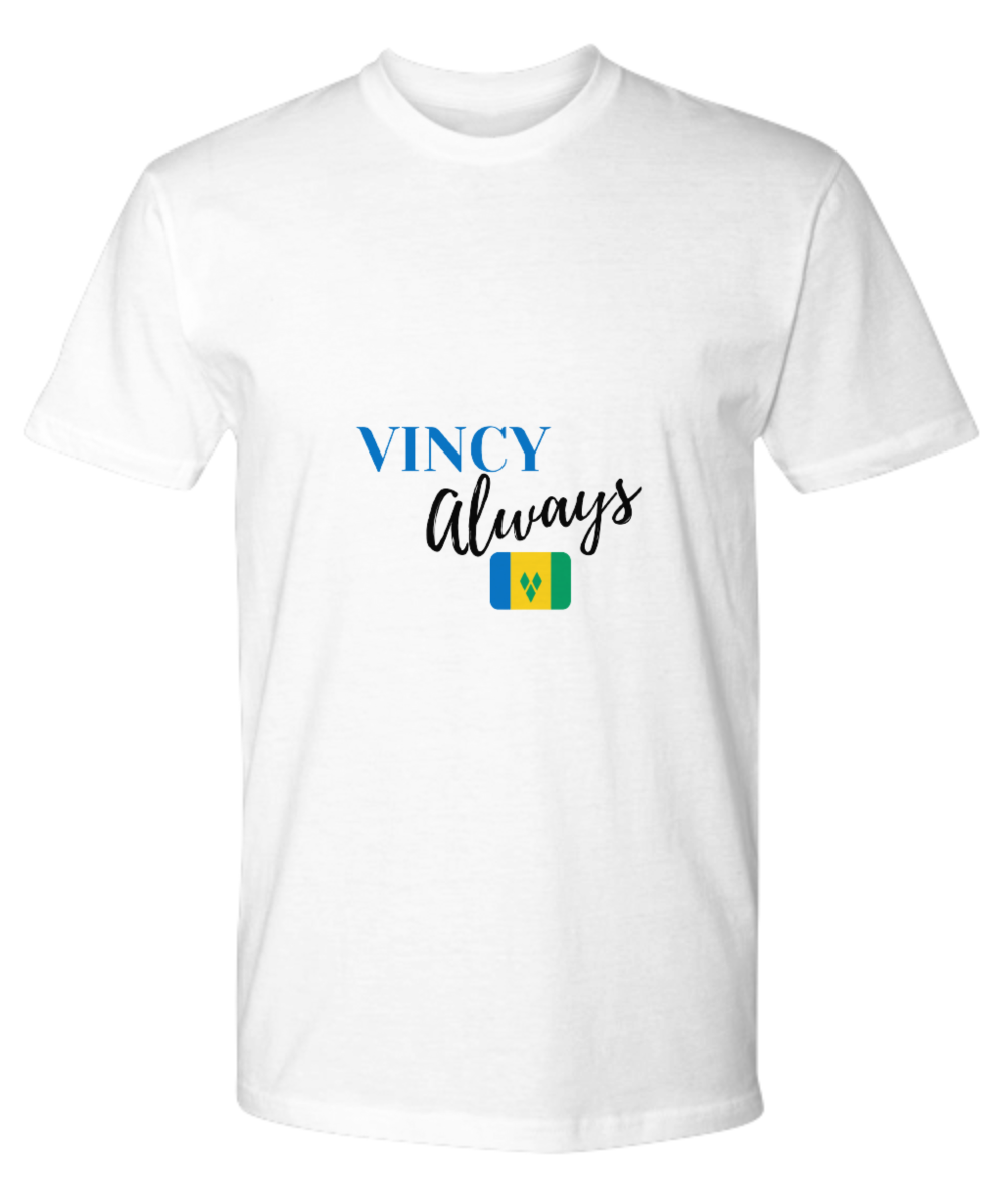 VINCY Always, UNISEX Premium Tee (white), Sweet ST.VINCENT