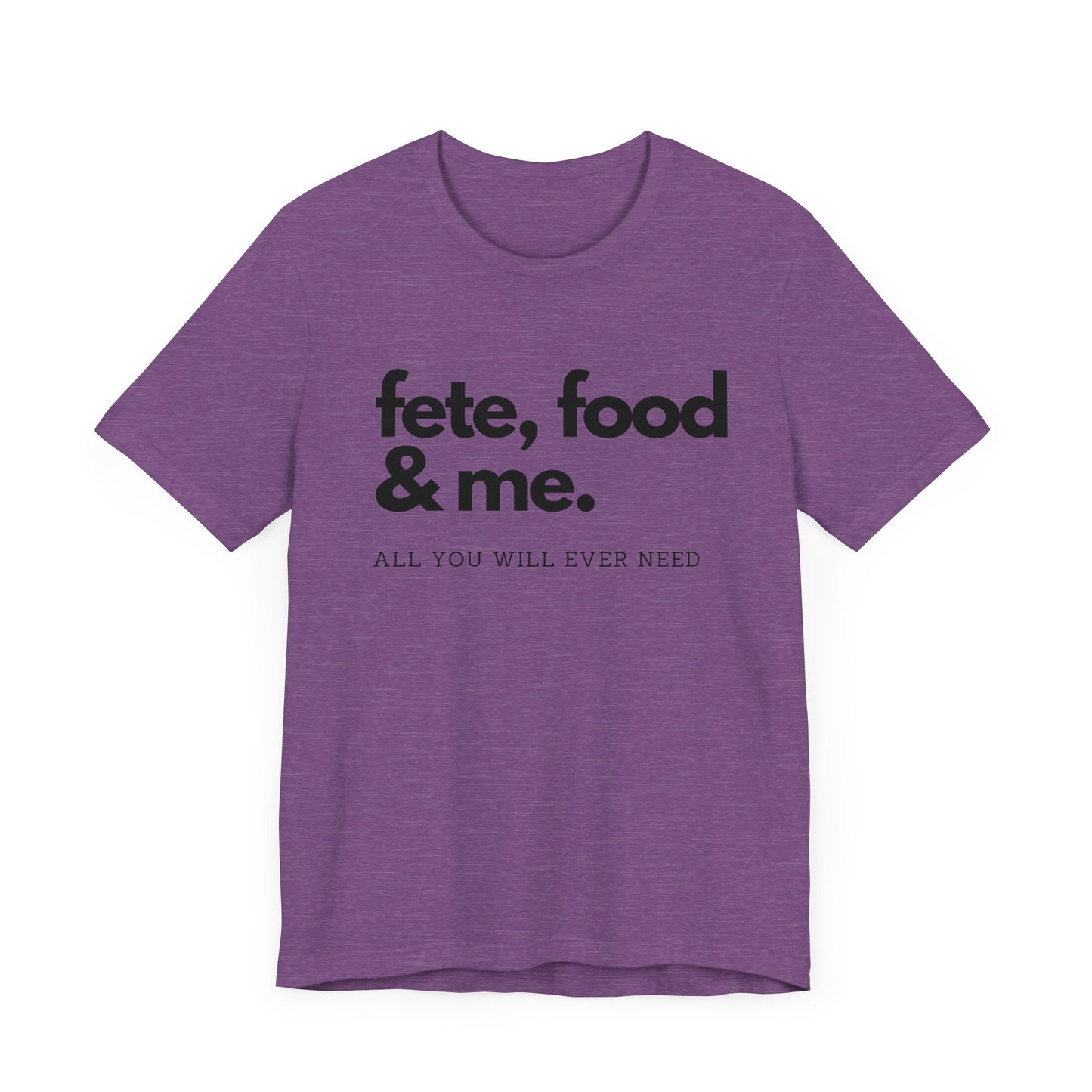 FETE, FOOD & ME | Cotton Jersey T-Shirt| Men or Women | Caribbean Music | Party | Vibe | Lime