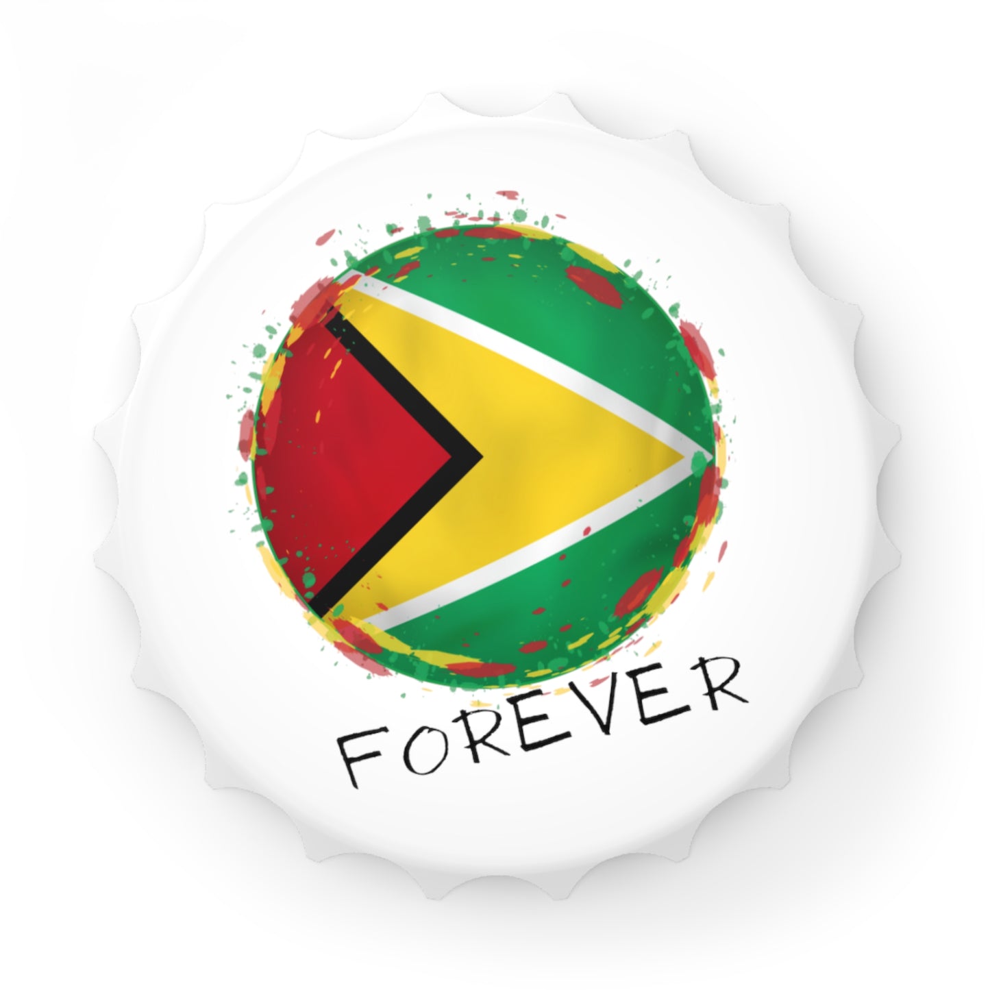 GUYANA Flag | 2-in-1 Bottle Opener with Magnetic Back | Souvenir or Everyday Use